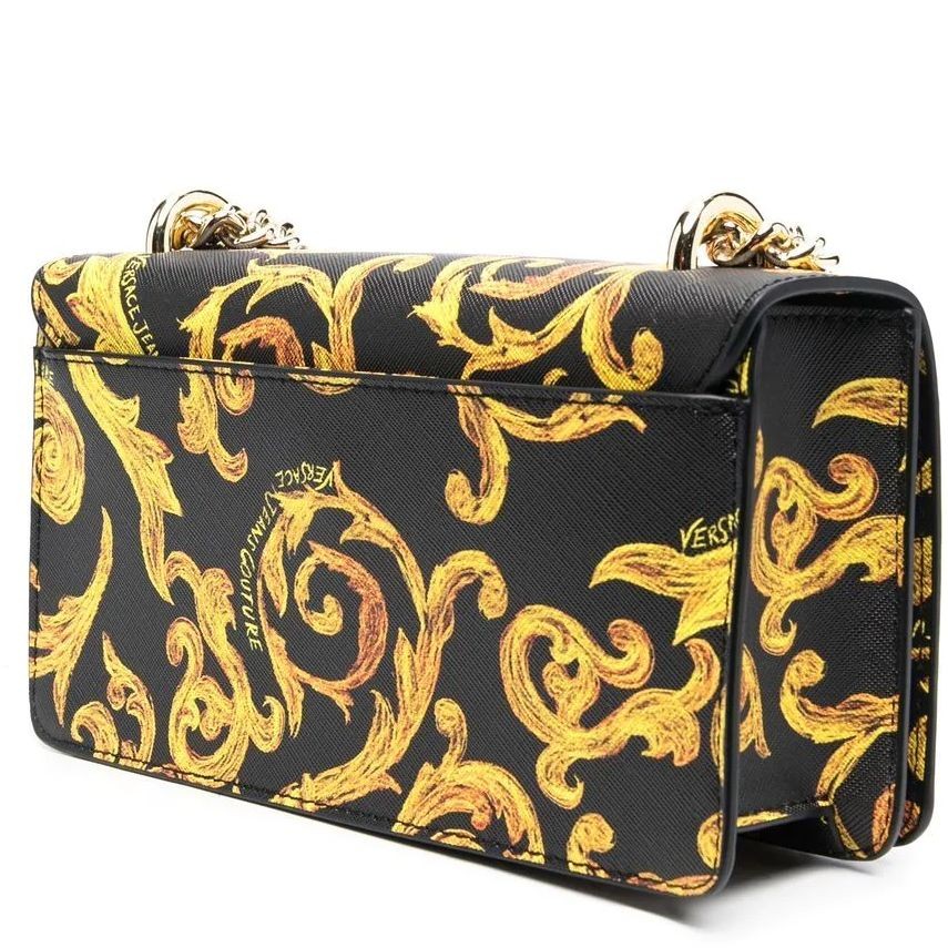 VERSACE JEANS CUTURE Rankinė per petį moterims, BLACK/GOLD, Range l - logo lock crossbody 2