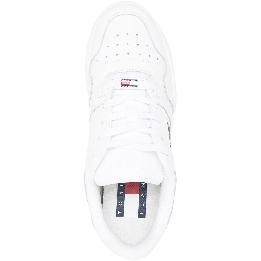 TOMMY JEANS Sportiniai bateliai moterims, Balta, JEANS BASKET WMN PLAT. 4