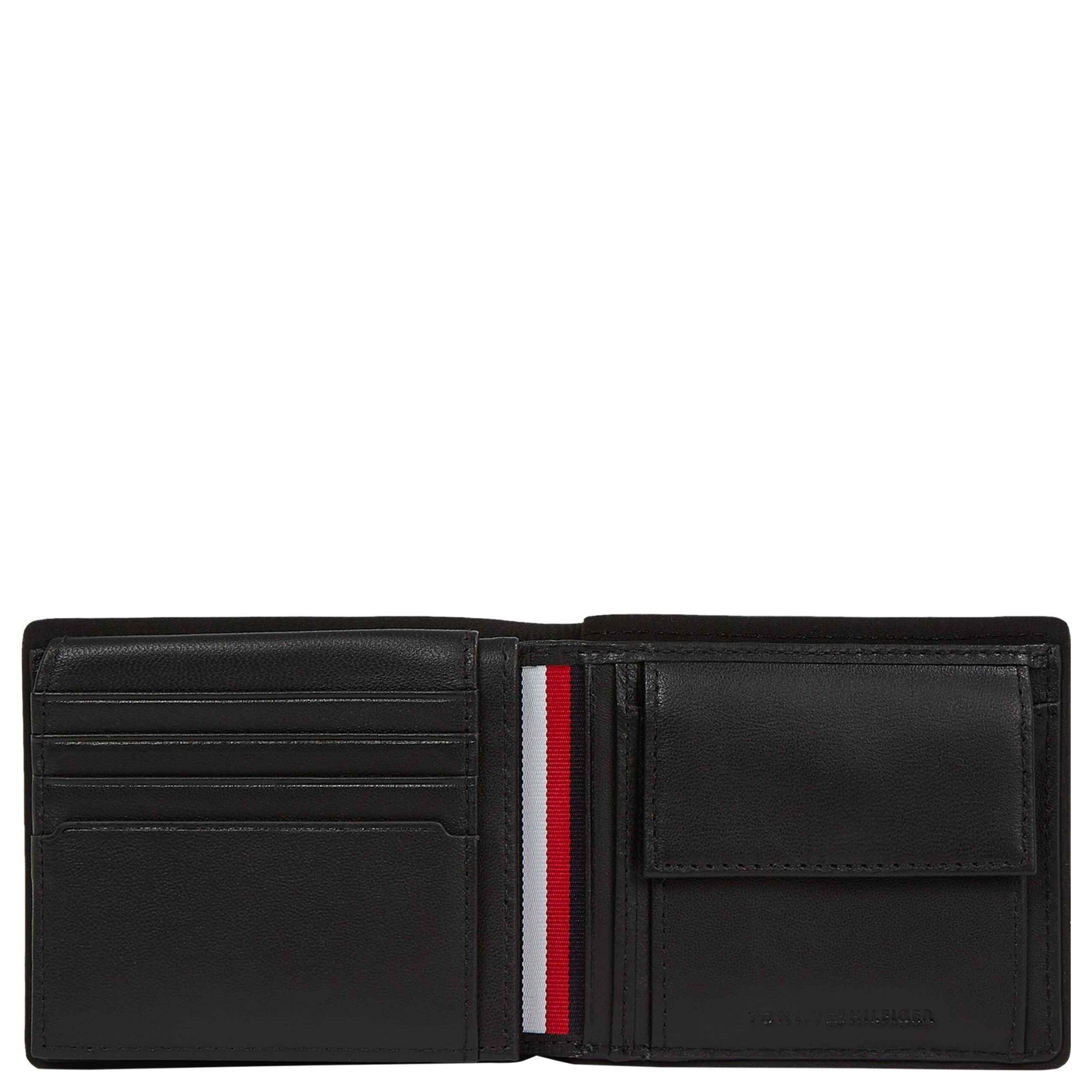 TOMMY HILFIGER Piniginė vyrams, Juoda, TH corp cc flap & coin 3