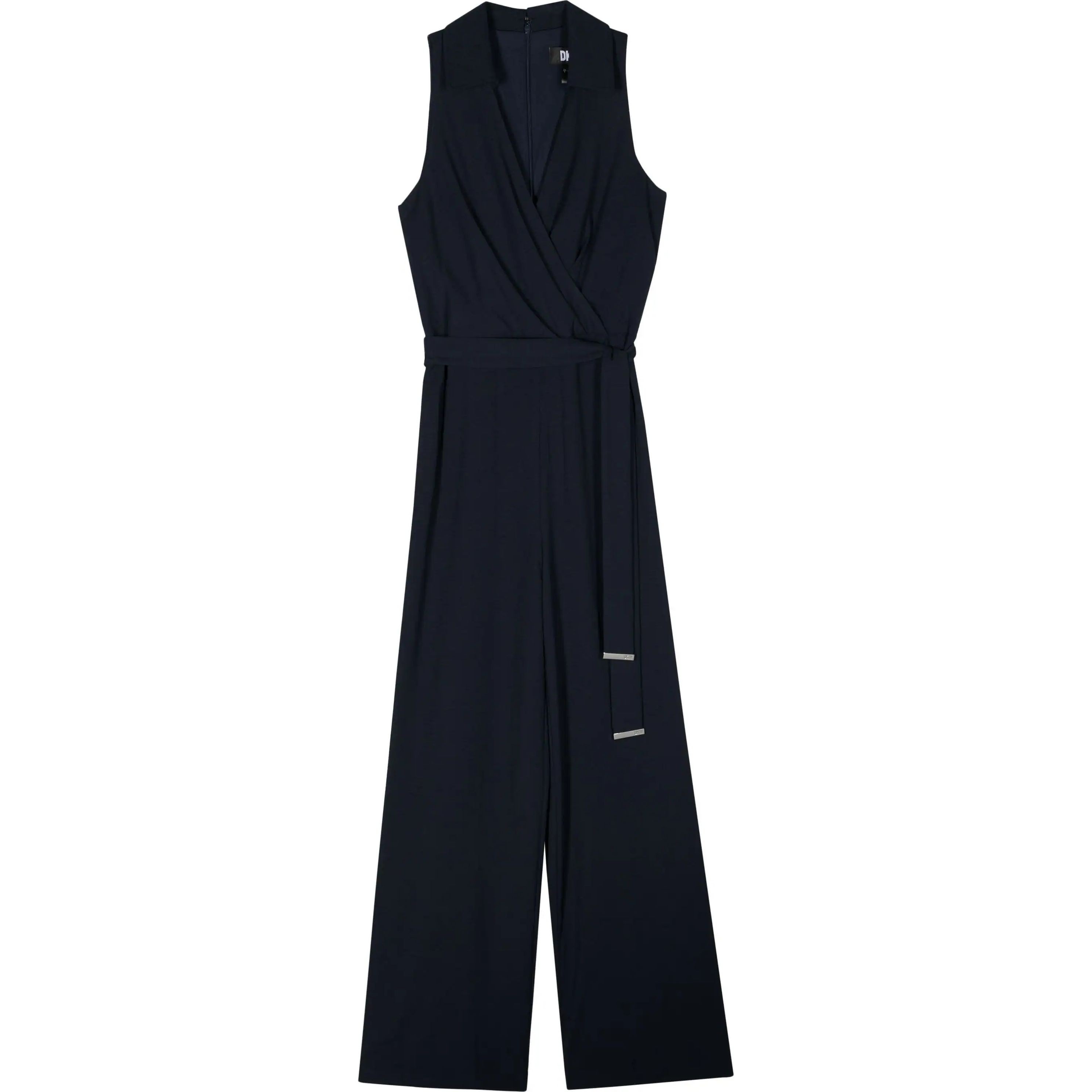 DKNY Midi suknelė moterims, Juoda, S/s collared surplice jumpsuit 1