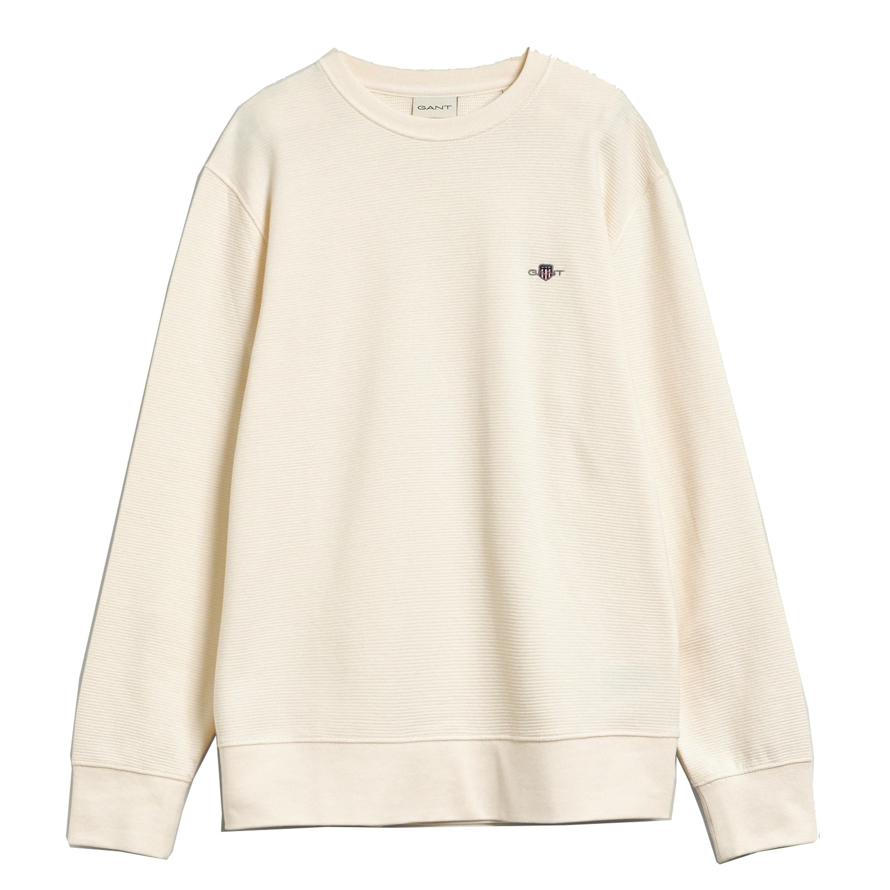 GANT Sportinis nertinis vyrams, Smėlio, Texture C-neck sweat