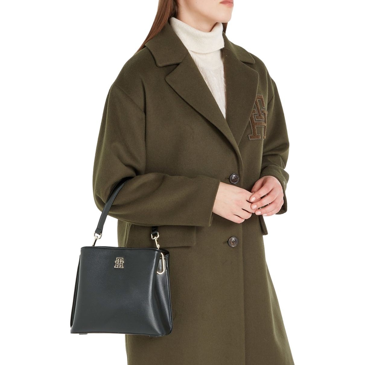 TOMMY HILFIGER Rankinė per petį moterims, Juoda, Timeless bucket 5