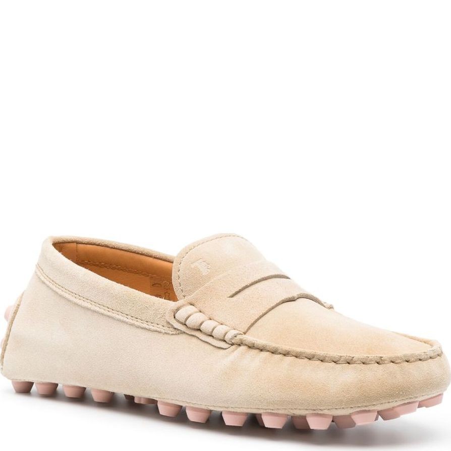 TODS Mokasinai moterims, Smėlio, Gommino bubble suede mocasins 1