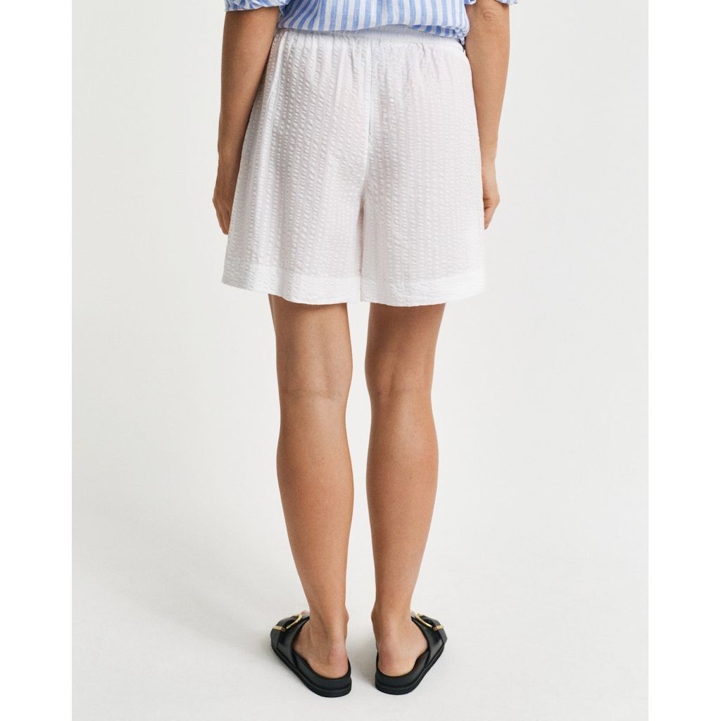 GANT Šortai moterims, Balta, Tonal stripe shorts 3