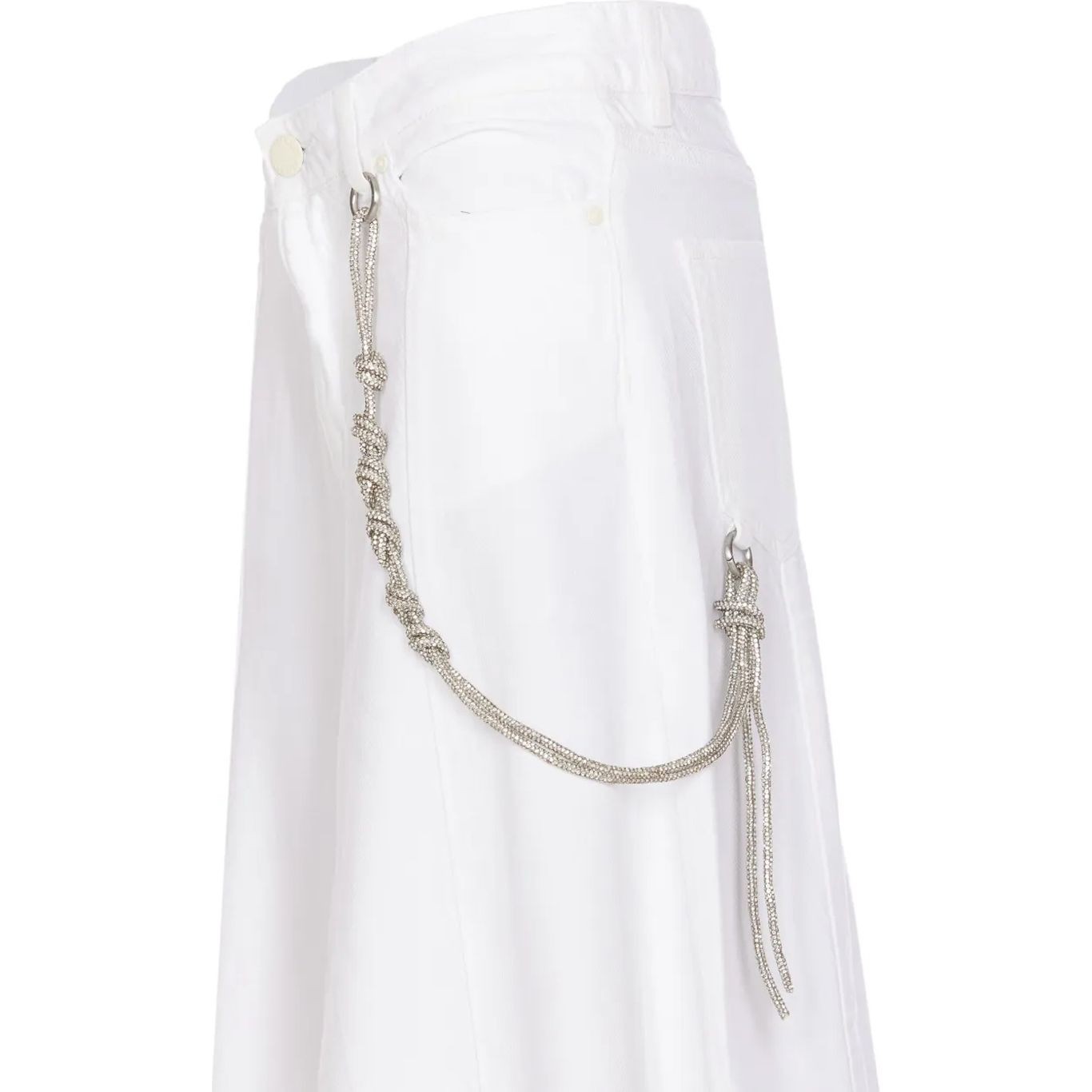 PINKO Midi sijonas moterims, Balta, Hurghada skirt 4