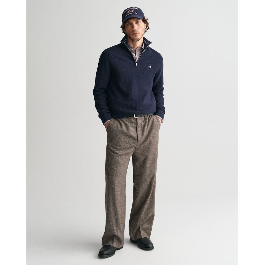 GANT Megztinis vyrams, Mėlyna, Cotton micro textured sweater 5