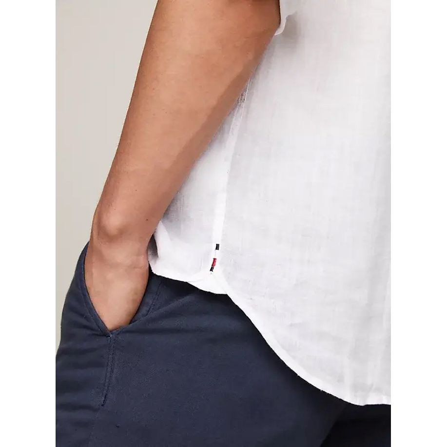 TOMMY HILFIGER Marškiniai ilgomis rankovėmis vyrams, Balta, Pigment dyed li solid rf shirt 4