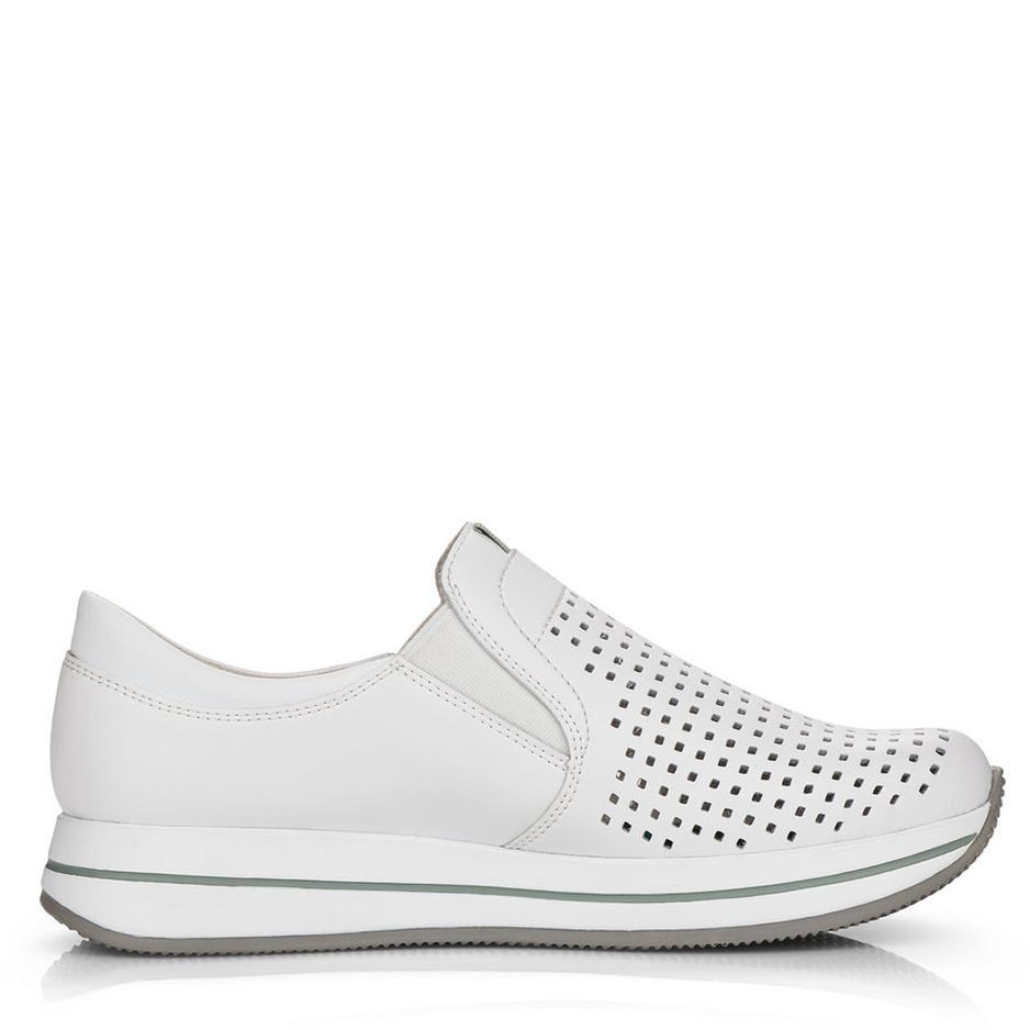 RIEKER Laisvalaikio bateliai moterims, Balta, LEISURE 6