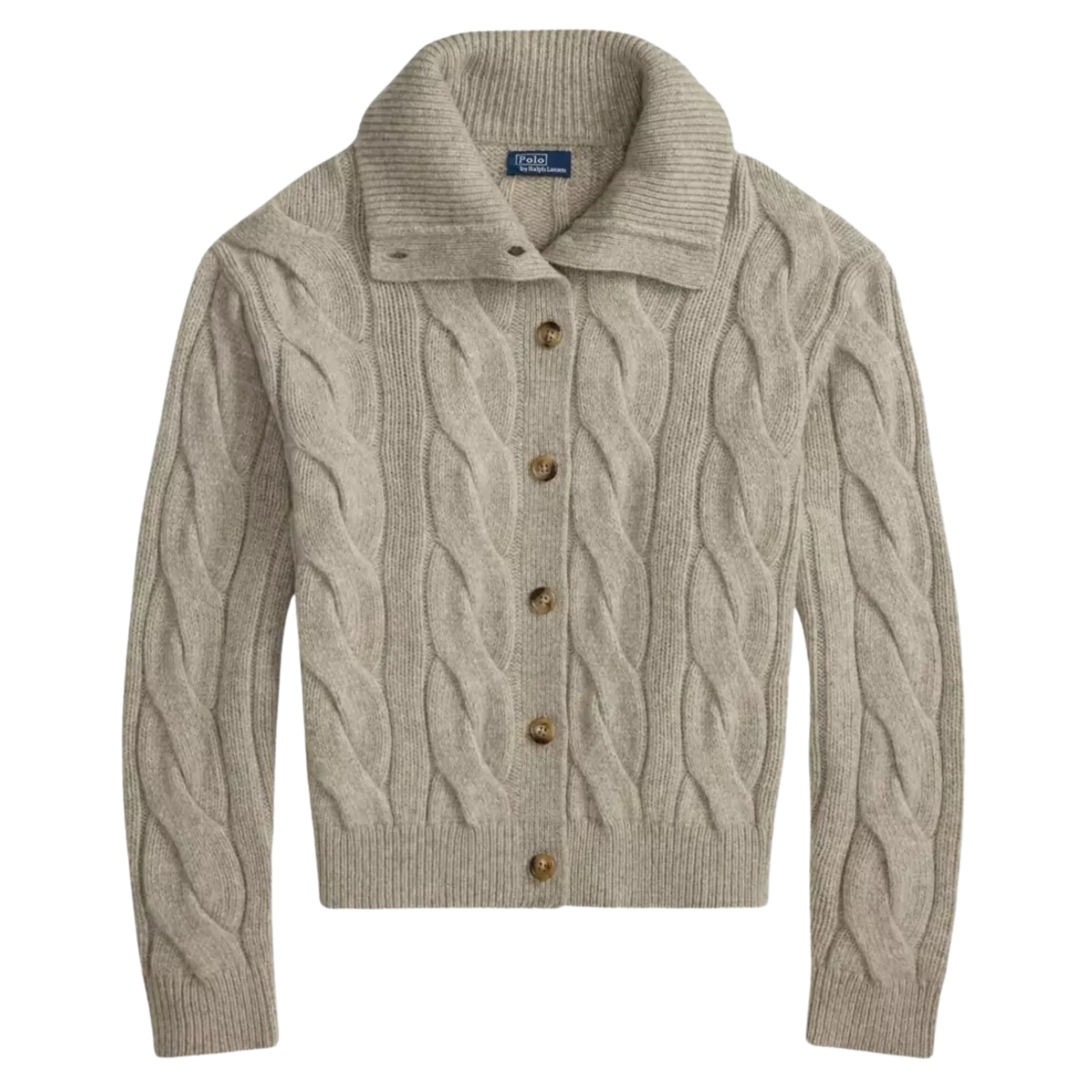 POLO RALPH LAUREN Kardiganas moterims, Pilka, Sweater cardigan 1