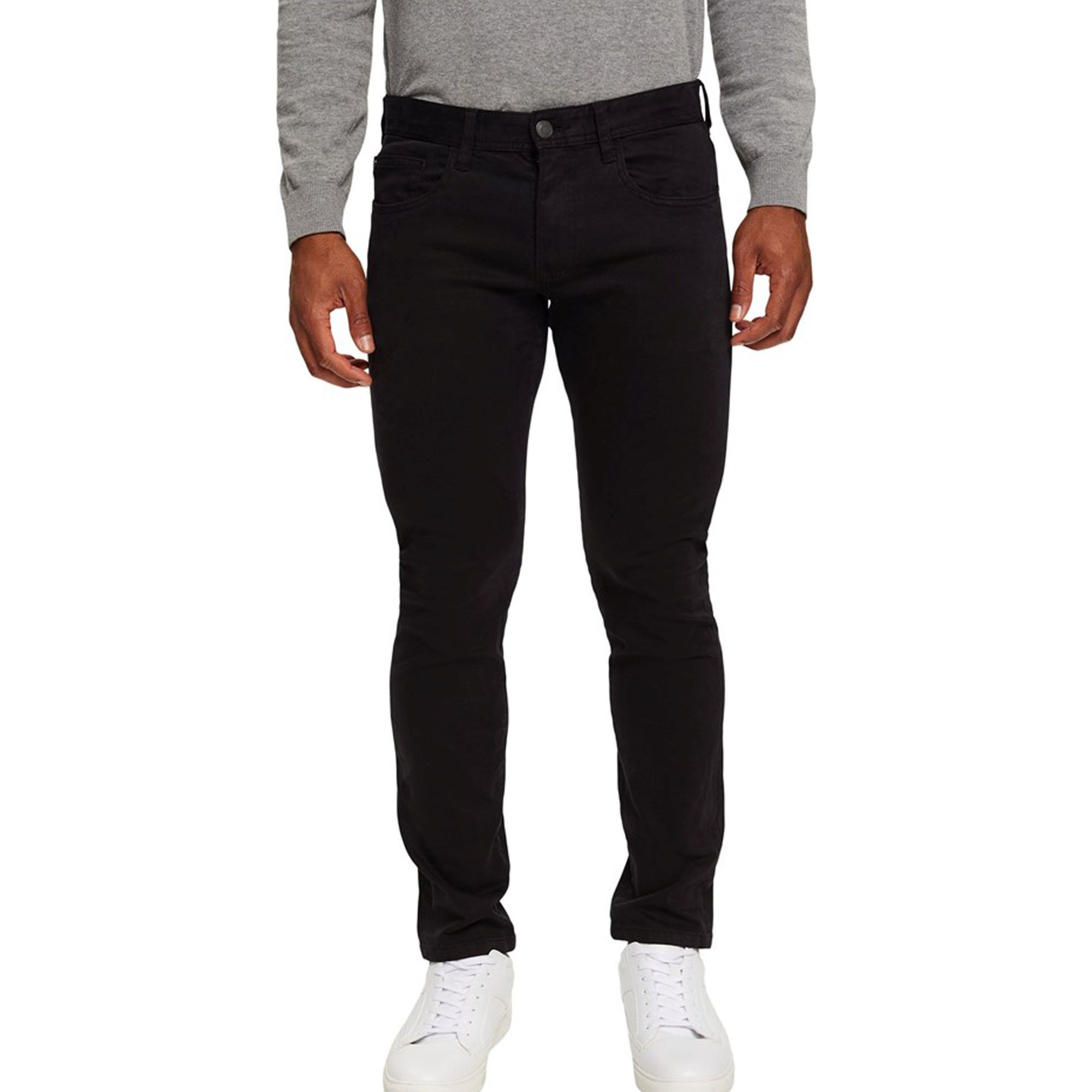 ESPRIT Kelnės vyrams, Juoda, Slim fit trousers, o 2