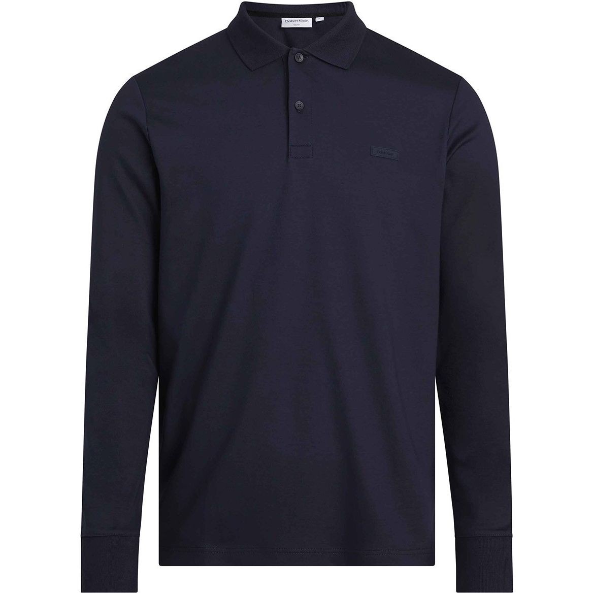 CALVIN KLEIN Polo marškiniai ilgos rank. vyrams, Mėlyna, Smooth cotton slim ls polo 1