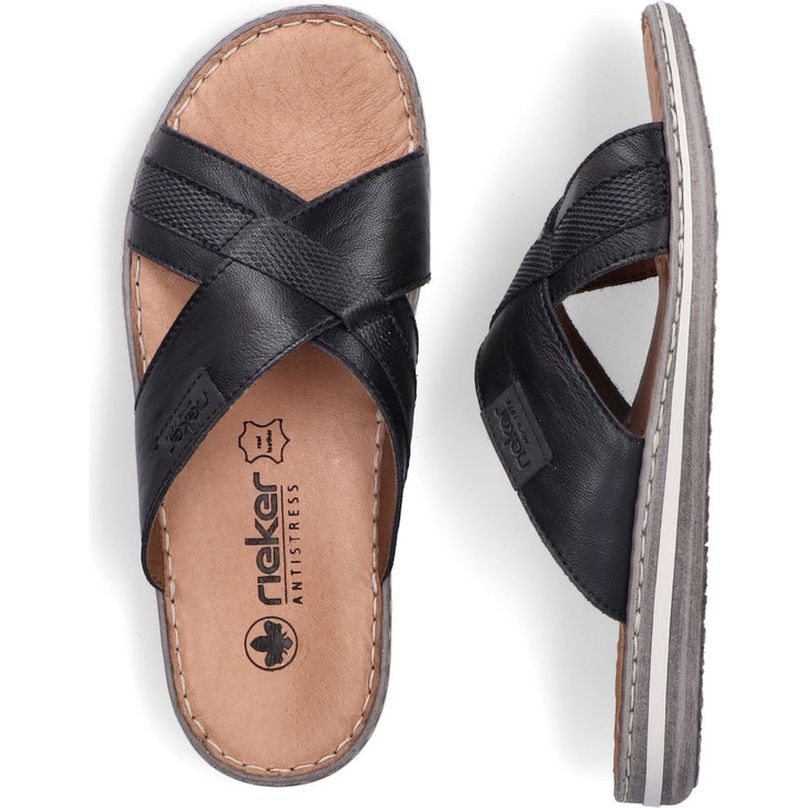 RIEKER Šlepetės vyrams, Juoda, Slippers 8