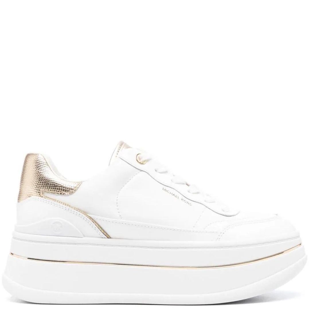 MICHAEL KORS Laisvalaikio bateliai moterims, Auksinė, Hayes lace up 2