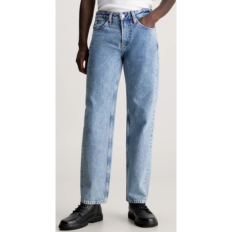 CALVIN KLEIN JEANS Tiesūs džinsai vyrams, Mėlyna, Straight 2