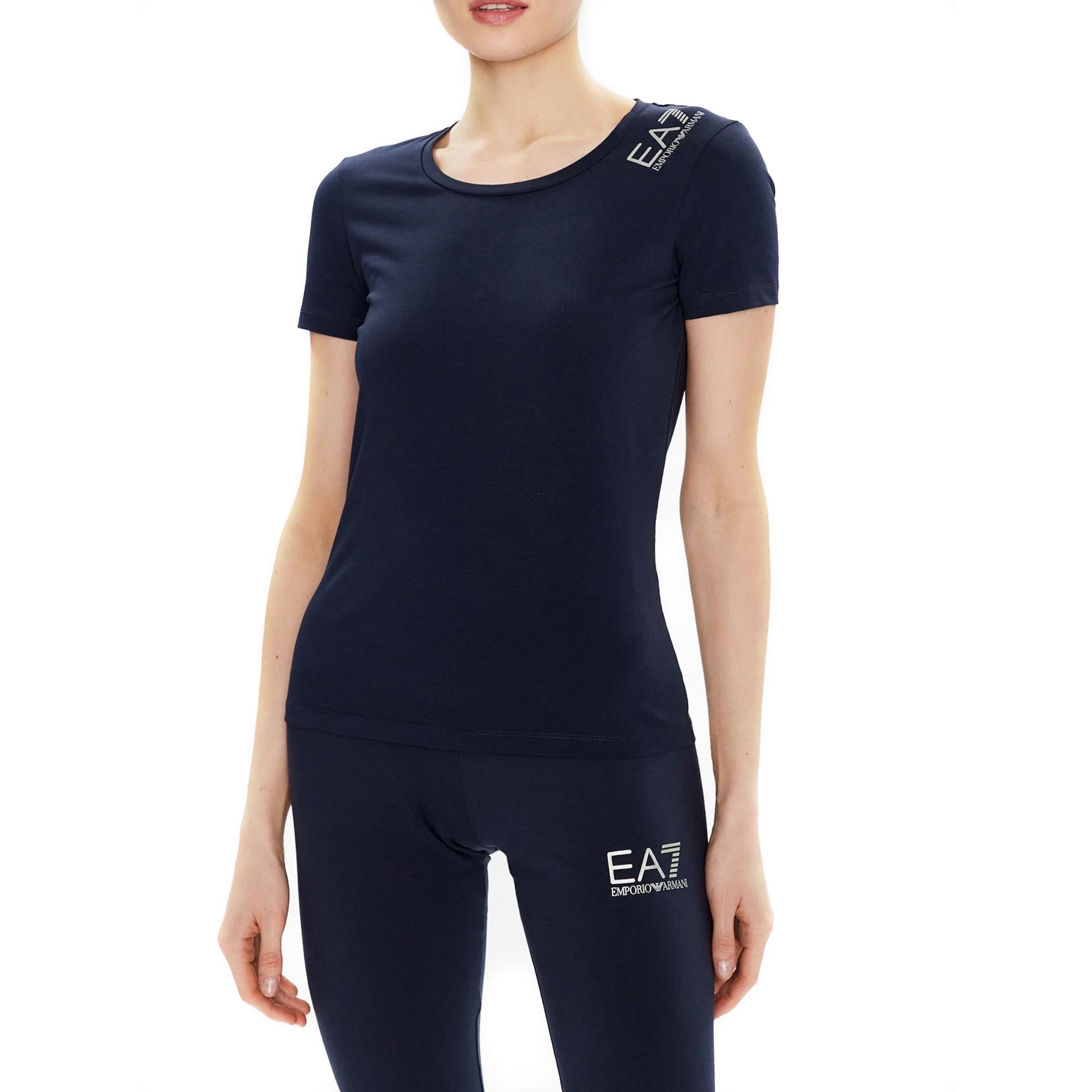 EA7 Marškinėliai trump. rankovėmis moterims, Mėlyna, T-shirt 1