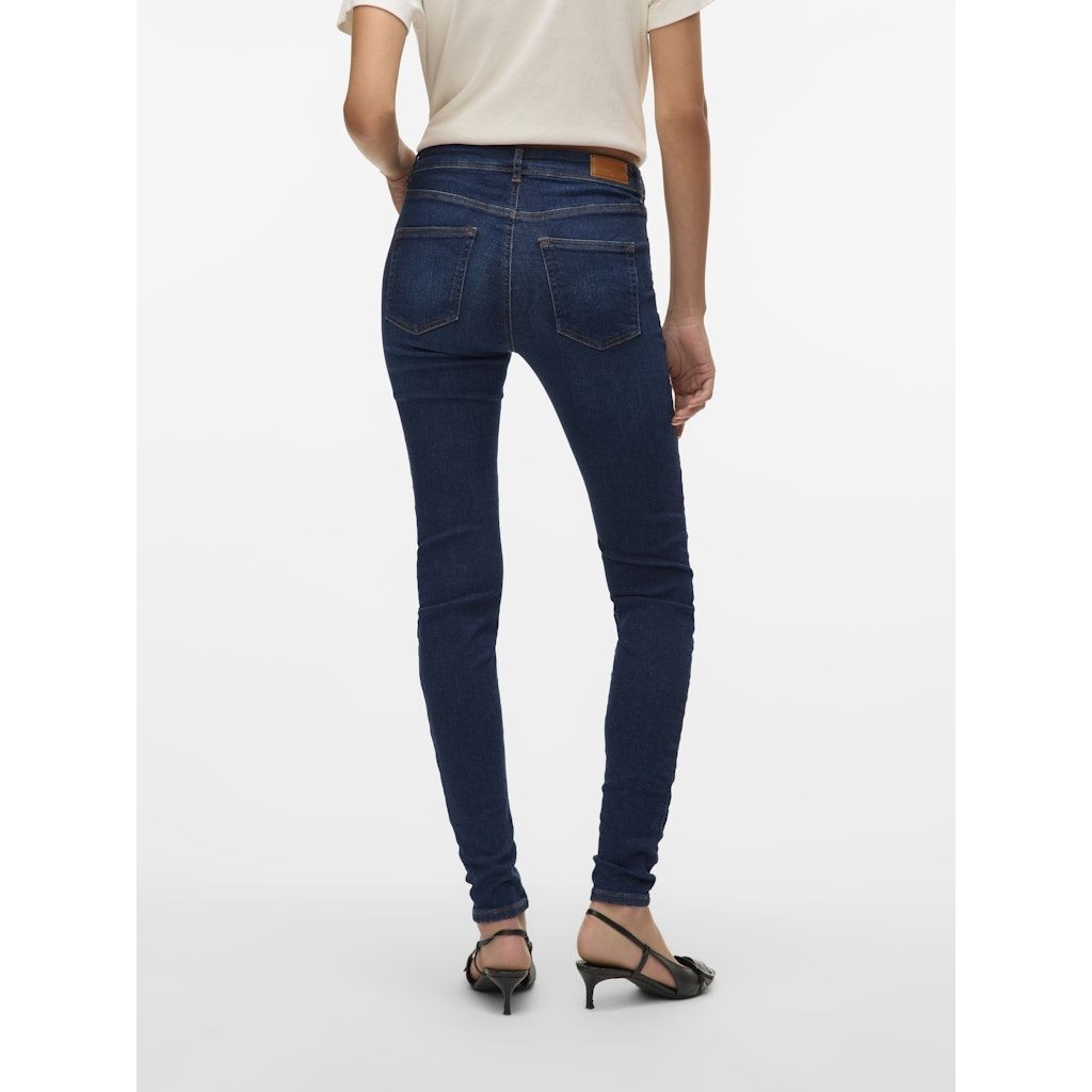 VERO MODA Slim džinsai moterims, Mėlyna, VMLUX MR SLIM JEANS 4