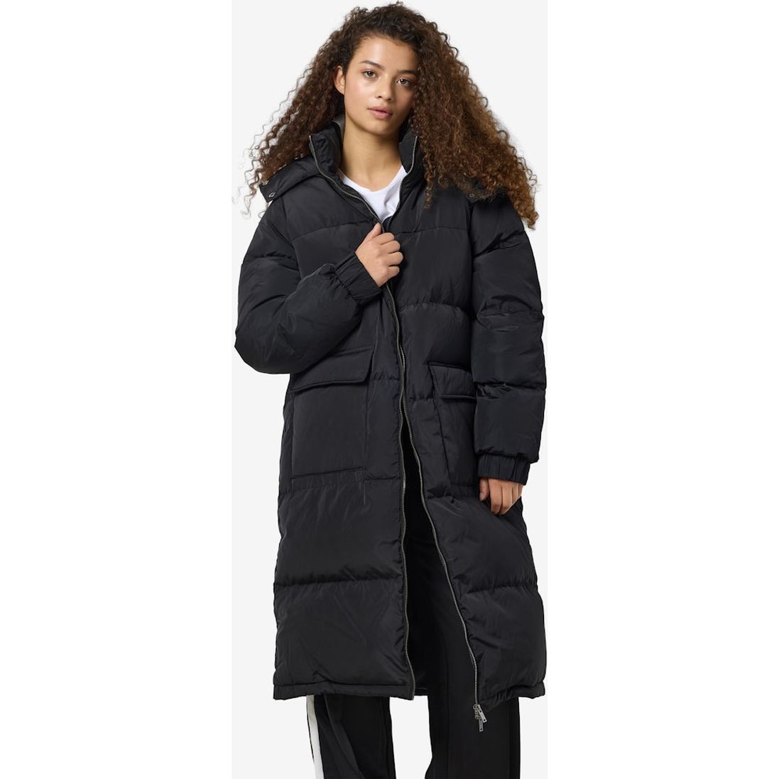 NOISY MAY Pūkinis paltas moterims, Juoda, Cerise long down jacket 4