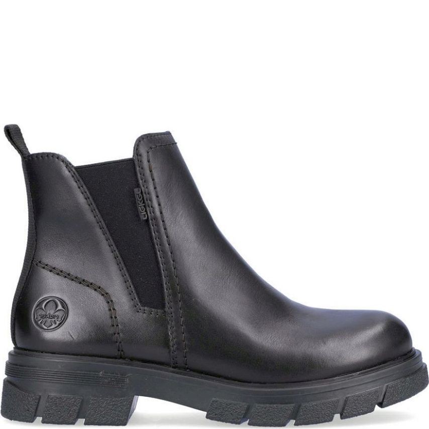 RIEKER Aulinukai moterims, Juoda, BOOTIES 2