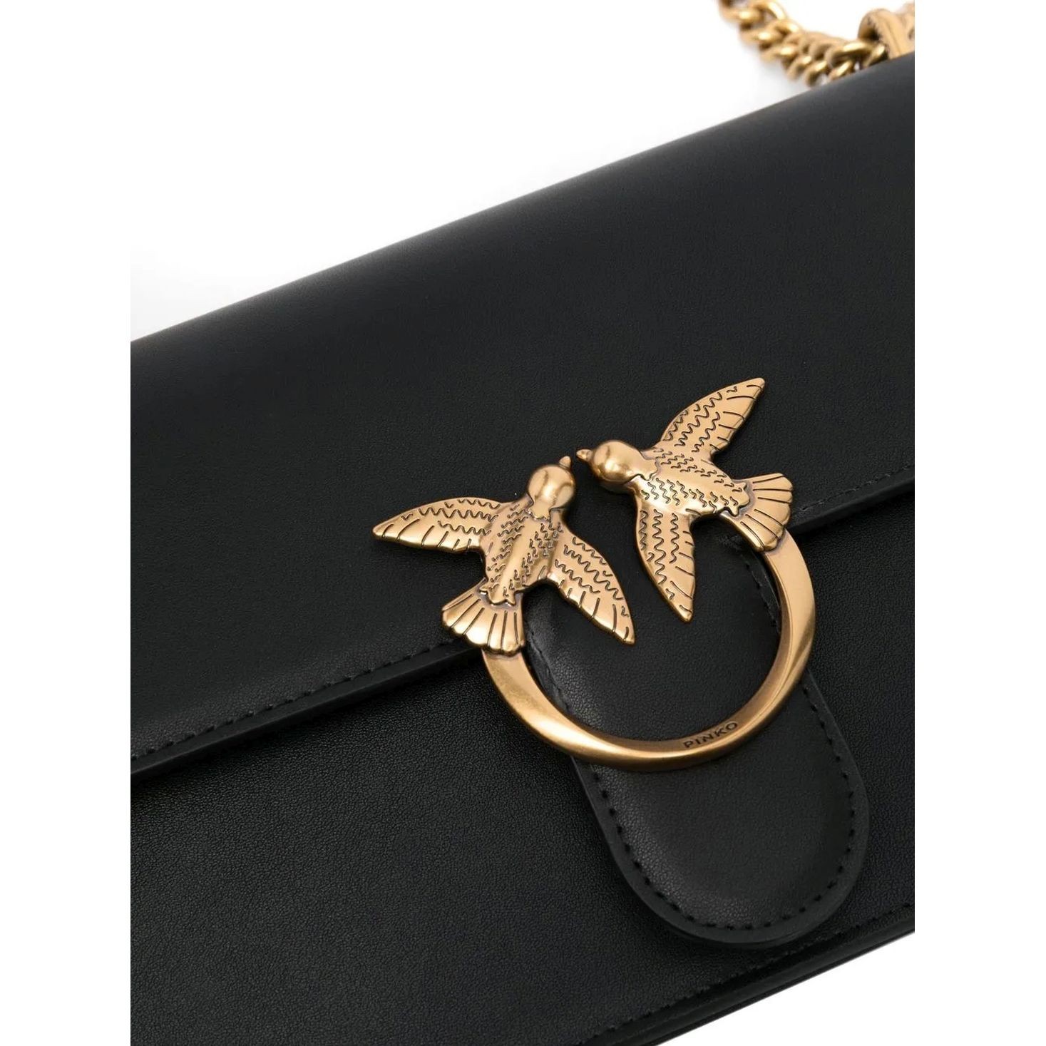 PINKO Rankinė per petį moterims, Juoda, Love one classic crossbody bag 3