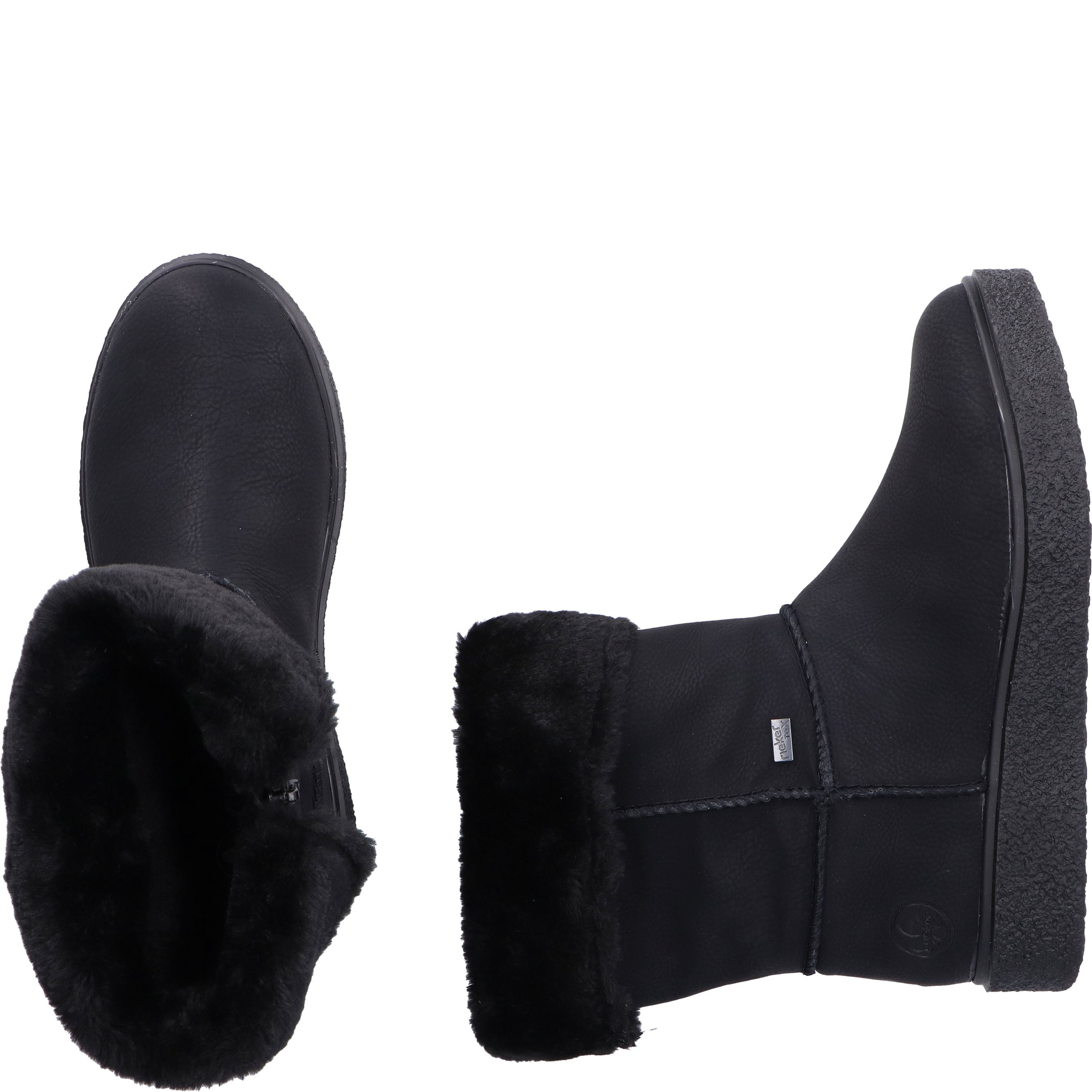 RIEKER Aulinukai moterims, Juoda, Ladies mid height boots 12