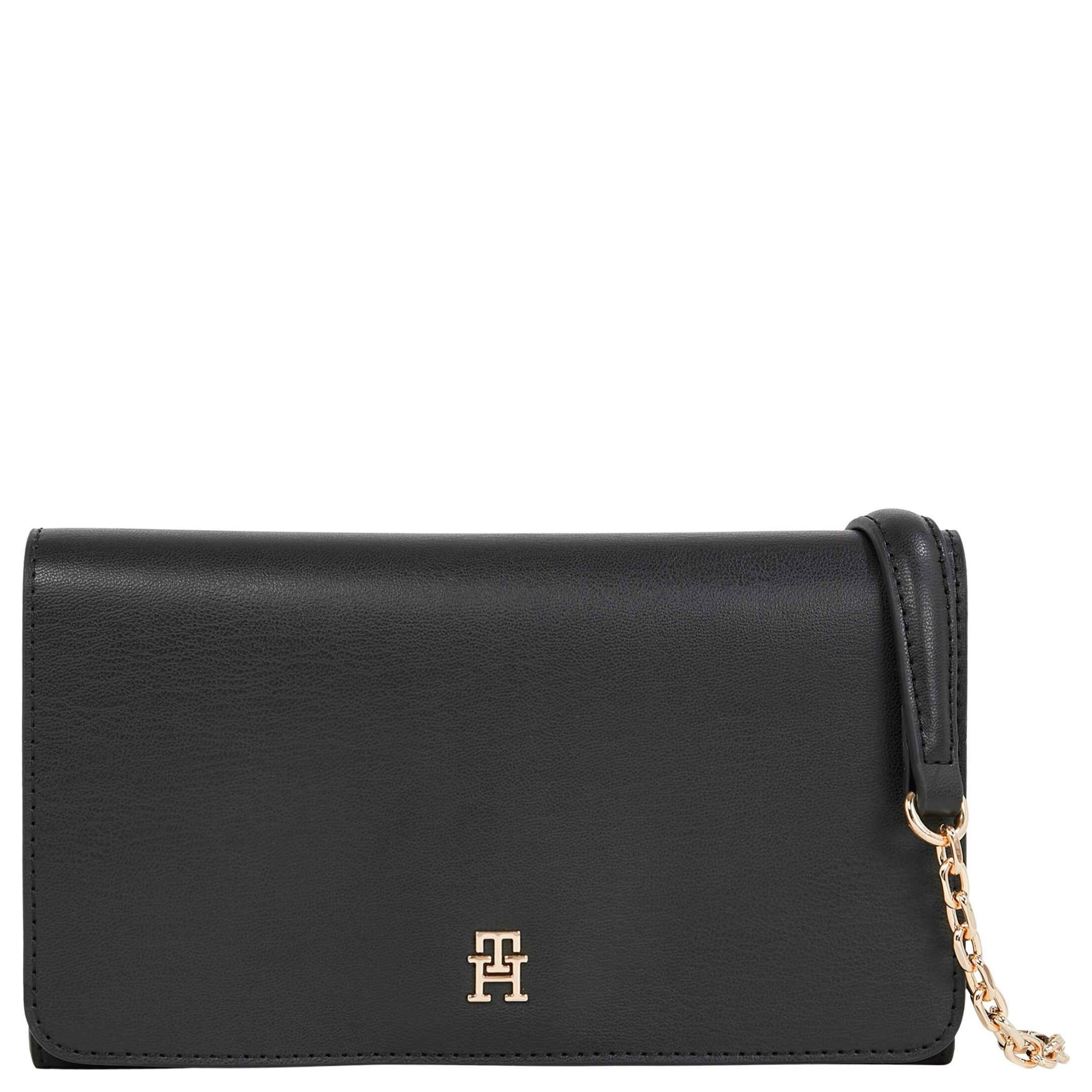 TOMMY HILFIGER Piniginė moterims, Juoda, TH icon flap wallet 1