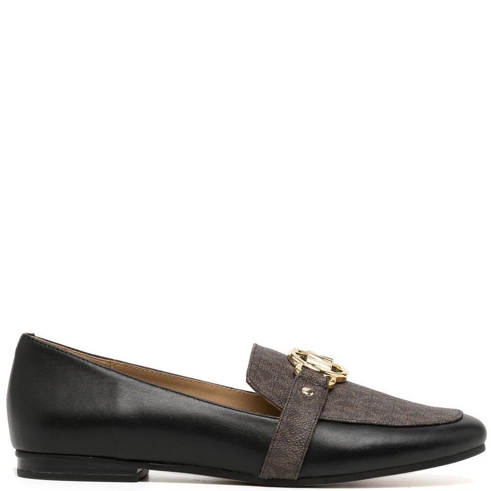 MICHAEL KORS Loaferiai moterims, Juoda, Rory leather logo loafer 2