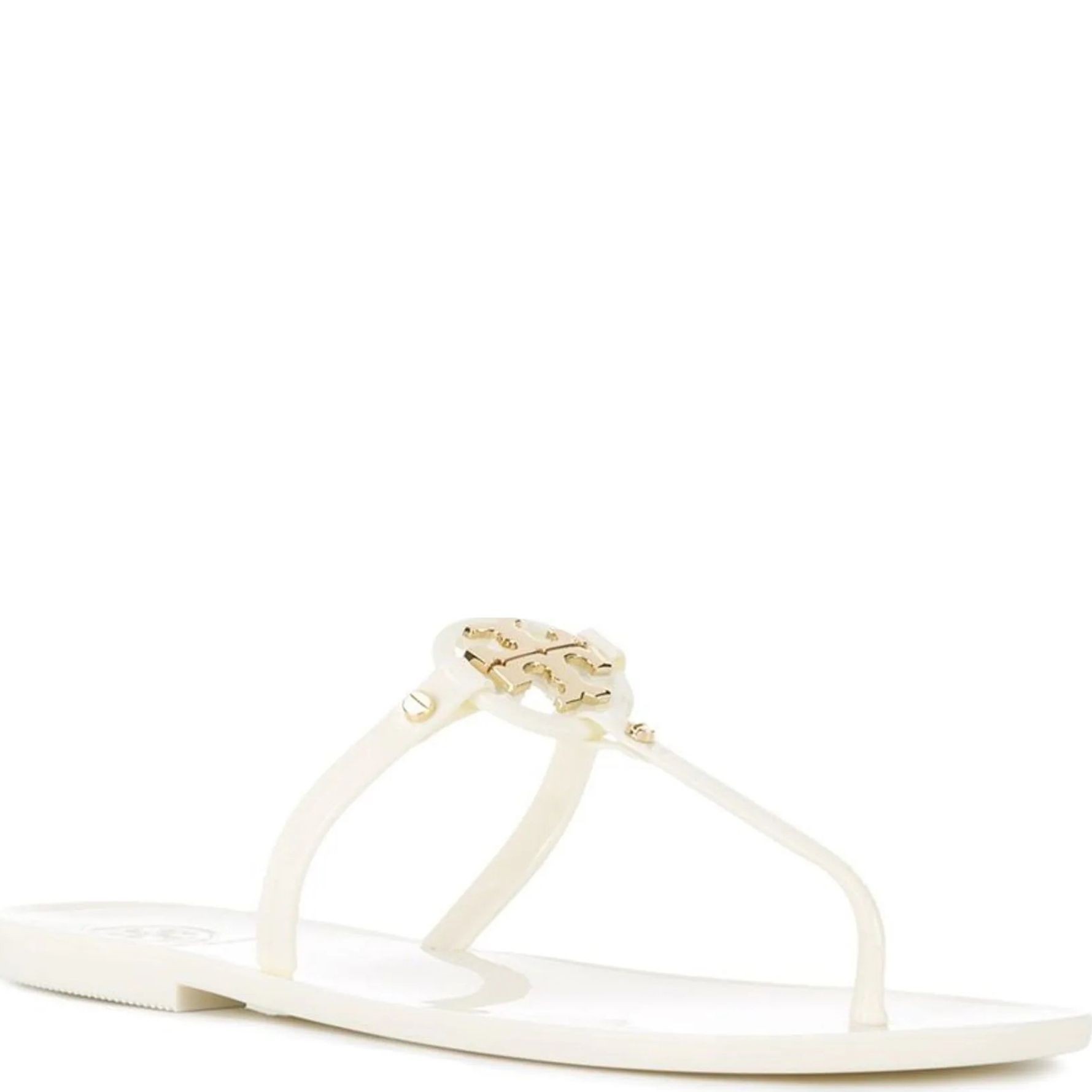 TORY BURCH Pliažo šlepetės per pirštą moterims, Balta, Mini miller flat thong 1