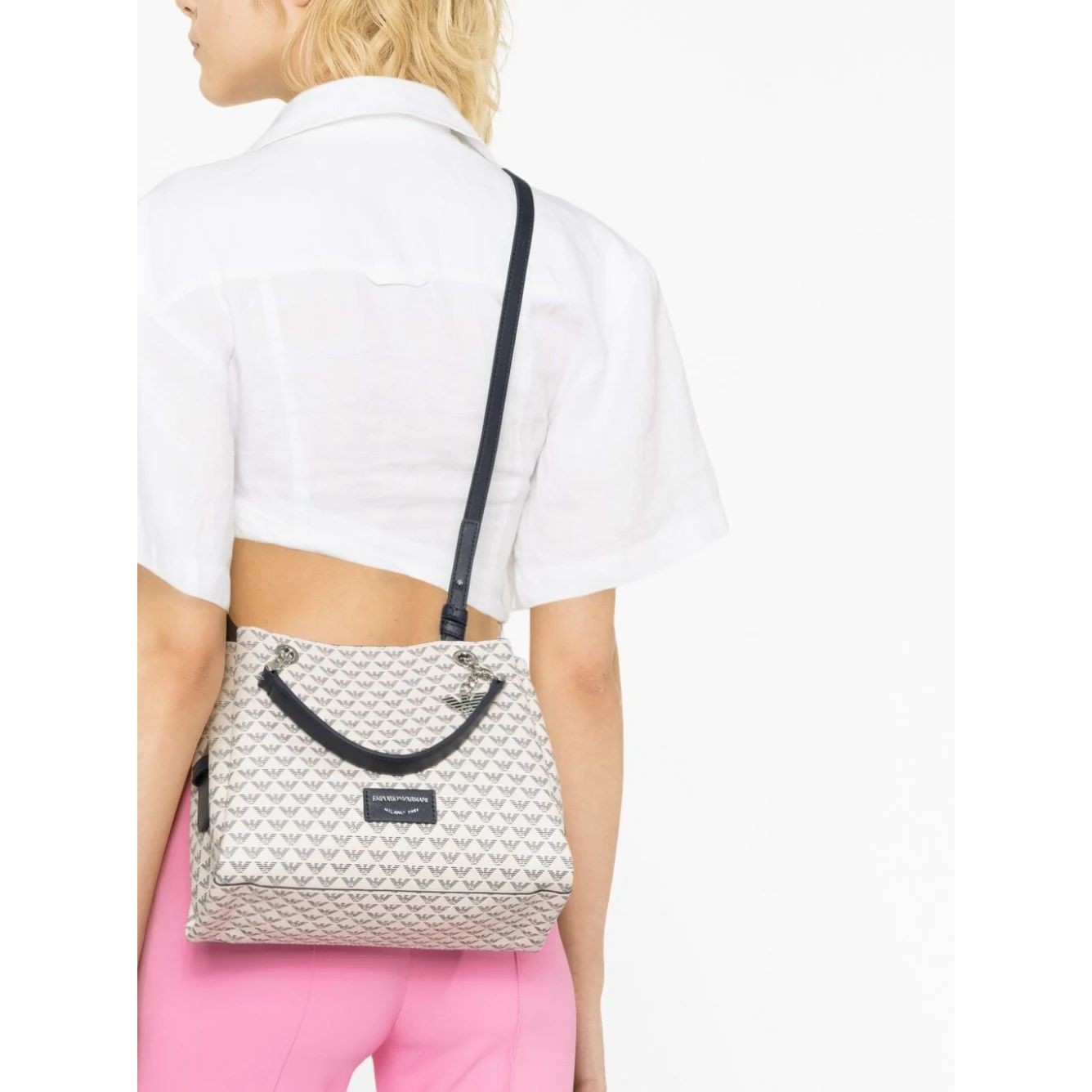 EMPORIO ARMANI Pirkinių krepšys moterims, Mėlyna, Shopping bag 3