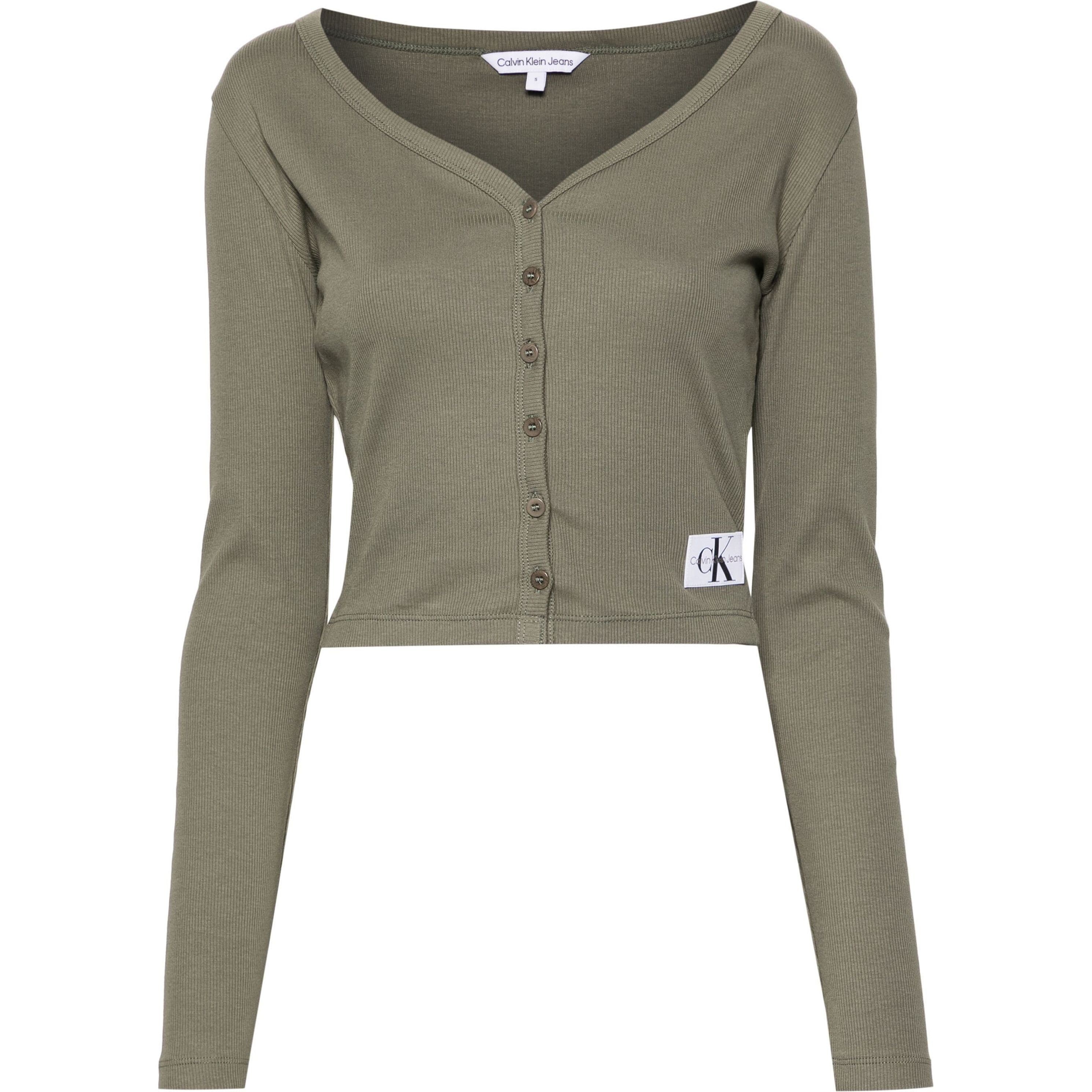 CALVIN KLEIN JEANS Trumpinti marškinėliai moterims, Žalia, Other tops 1