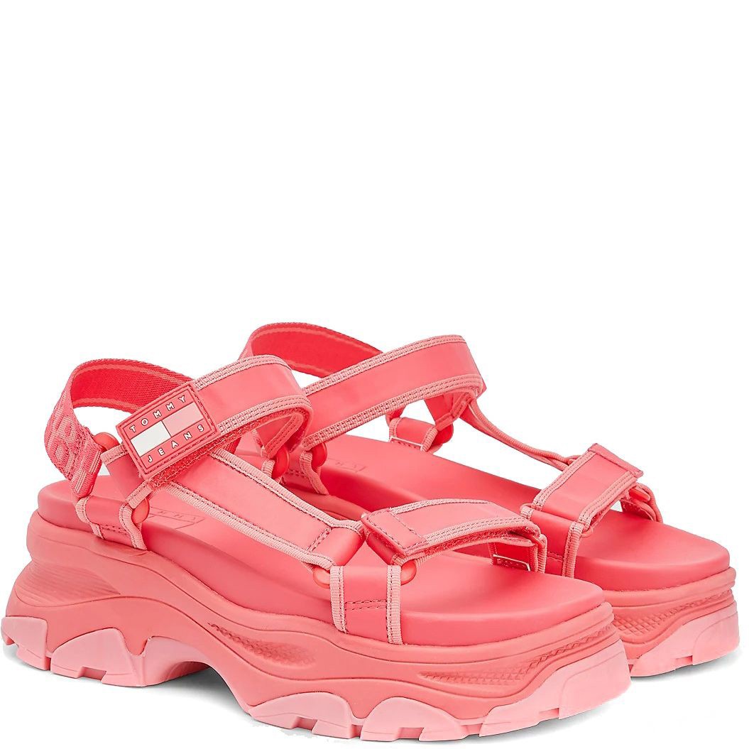 TOMMY JEANS Basutės moterims, Rožinė, Webbing hyrbid sandal 2