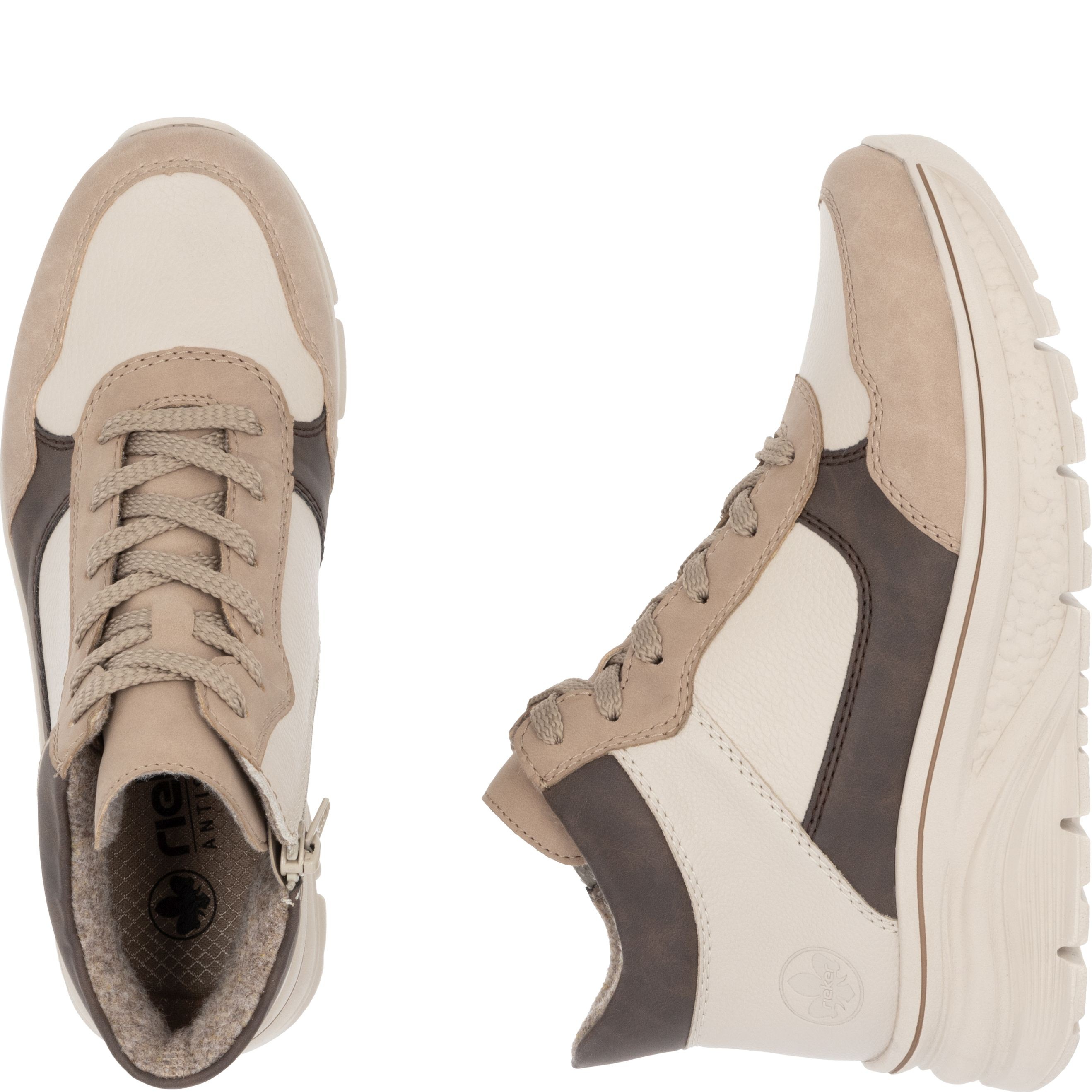 RIEKER Aulinukai moterims, Smėlio, Ladies mid height boots 11