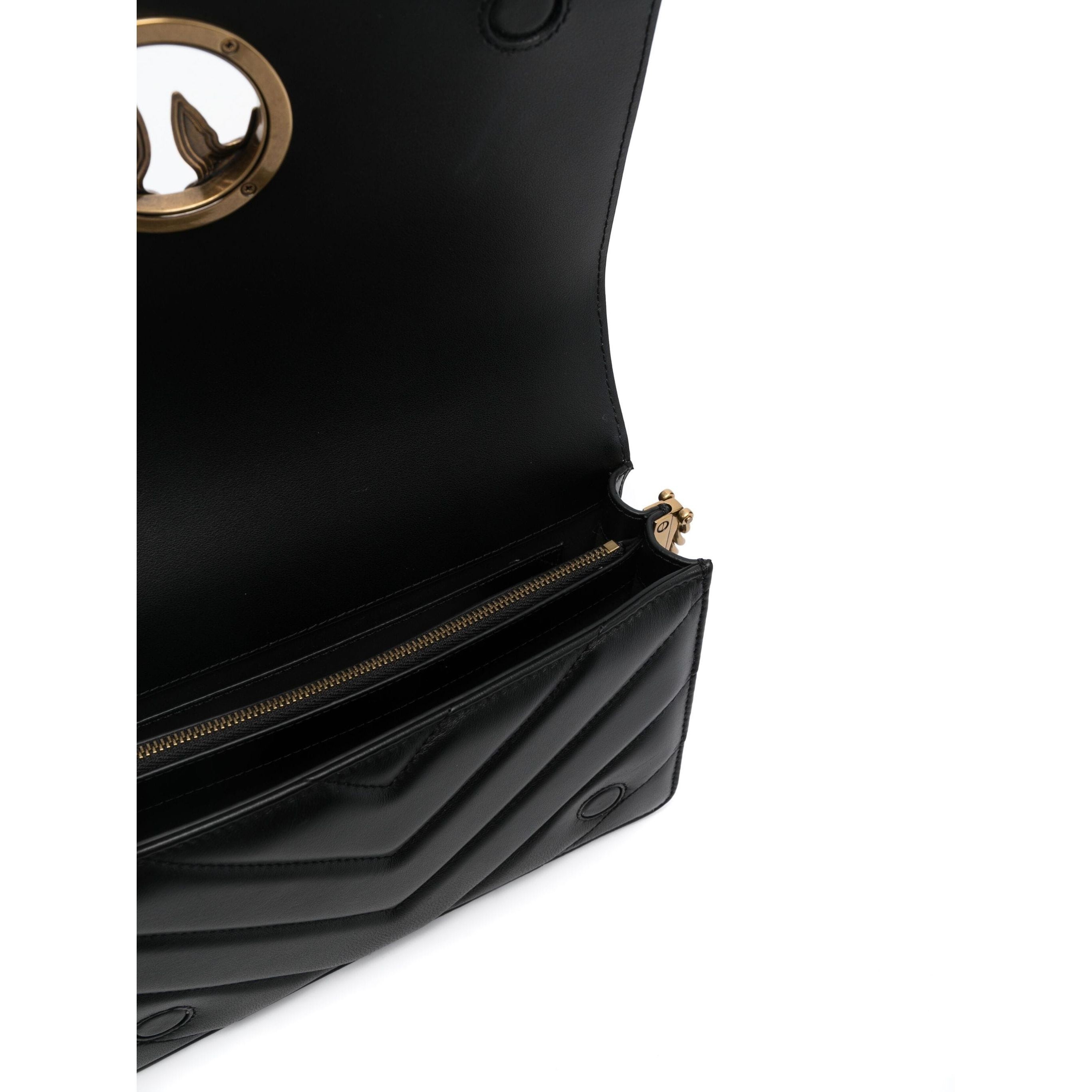 PINKO Rankinė per petį moterims, Juoda, Love click shoulder bag 4