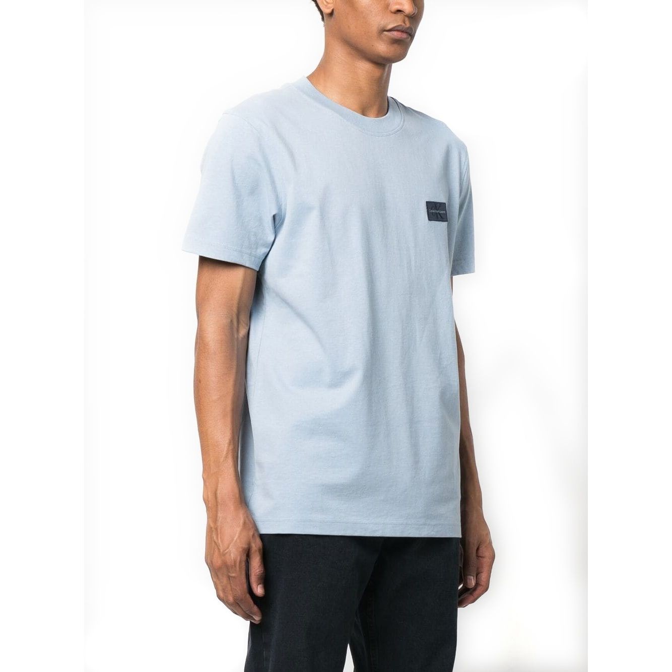 CALVIN KLEIN JEANS Marškinėliai trump. rankovėmis vyrams, Mėlyna, Shrunken badge tee 2