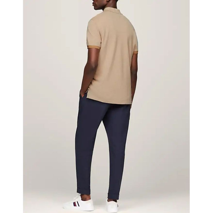 TOMMY HILFIGER Polo marškiniai trumpos rank. vyrams, Žalia, Collar placement reg polo 3