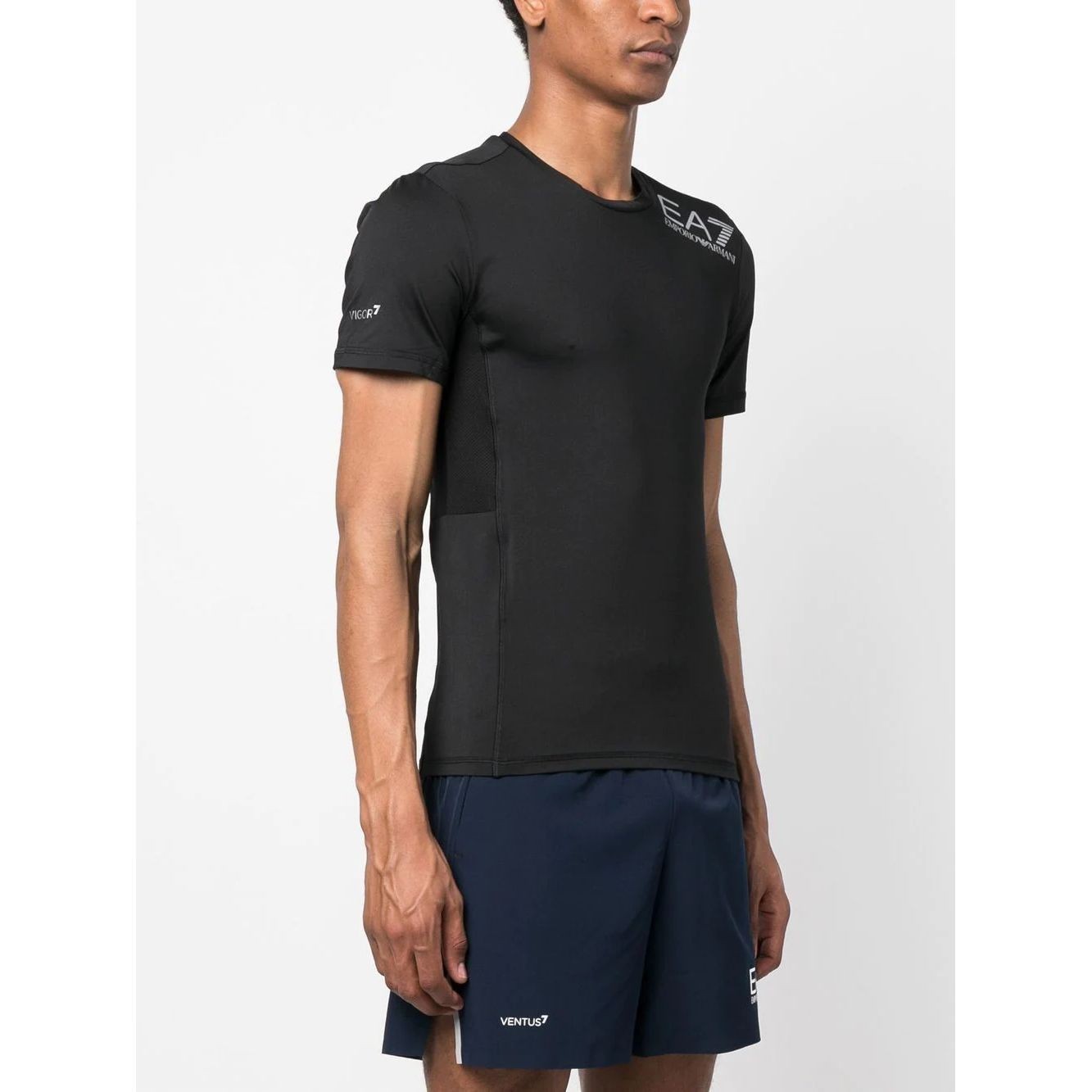 EA7 Marškinėliai trump. rankovėmis vyrams, Juoda, T-shirt 2