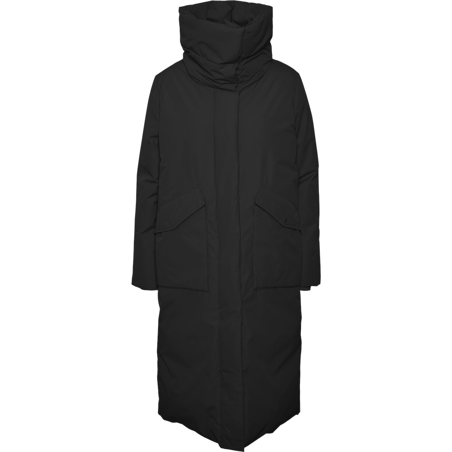 VERO MODA Pūkinis paltas moterims, Juoda, Rikke long down coat 1