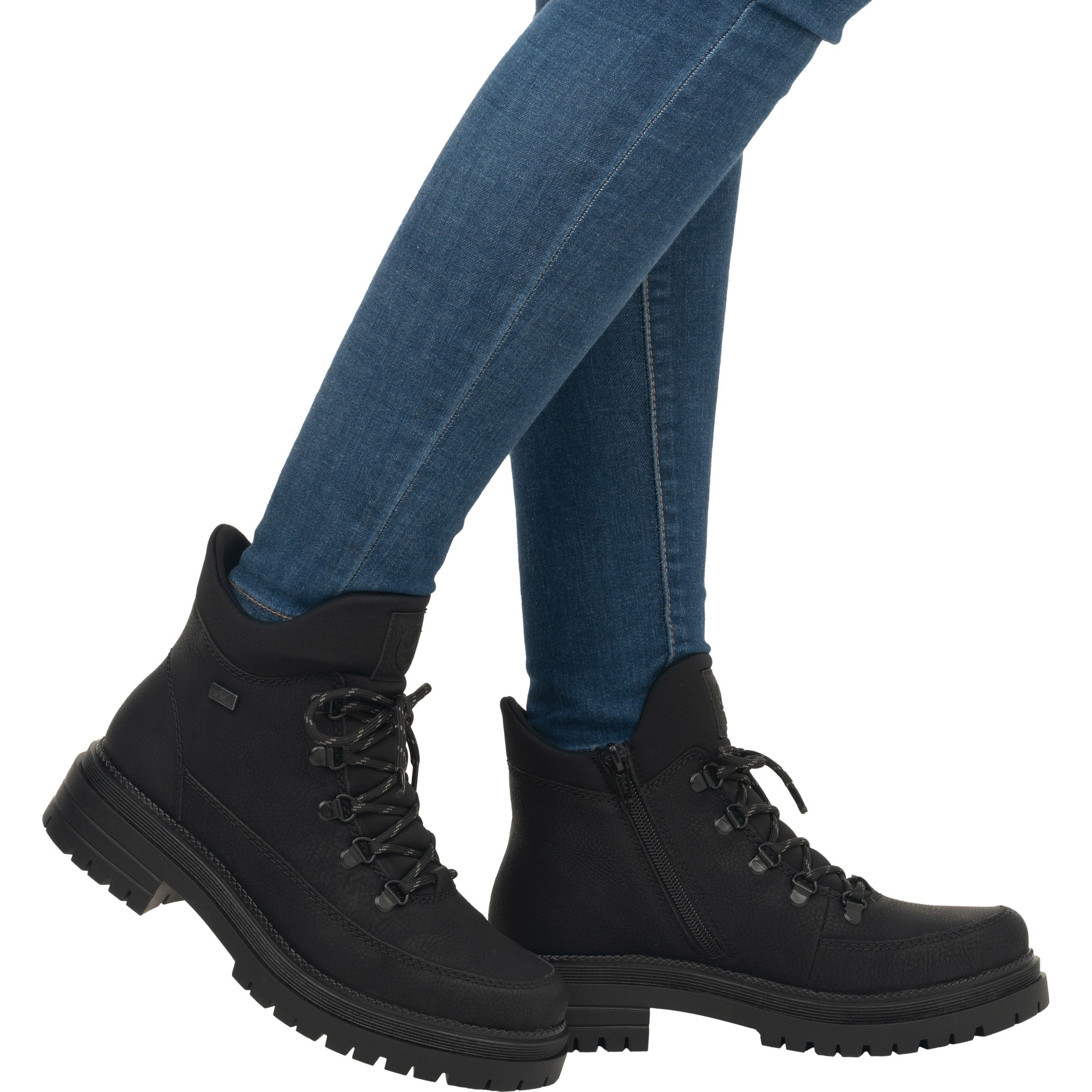 RIEKER Aulinukai moterims, Juoda, Ladies mid height boots 2