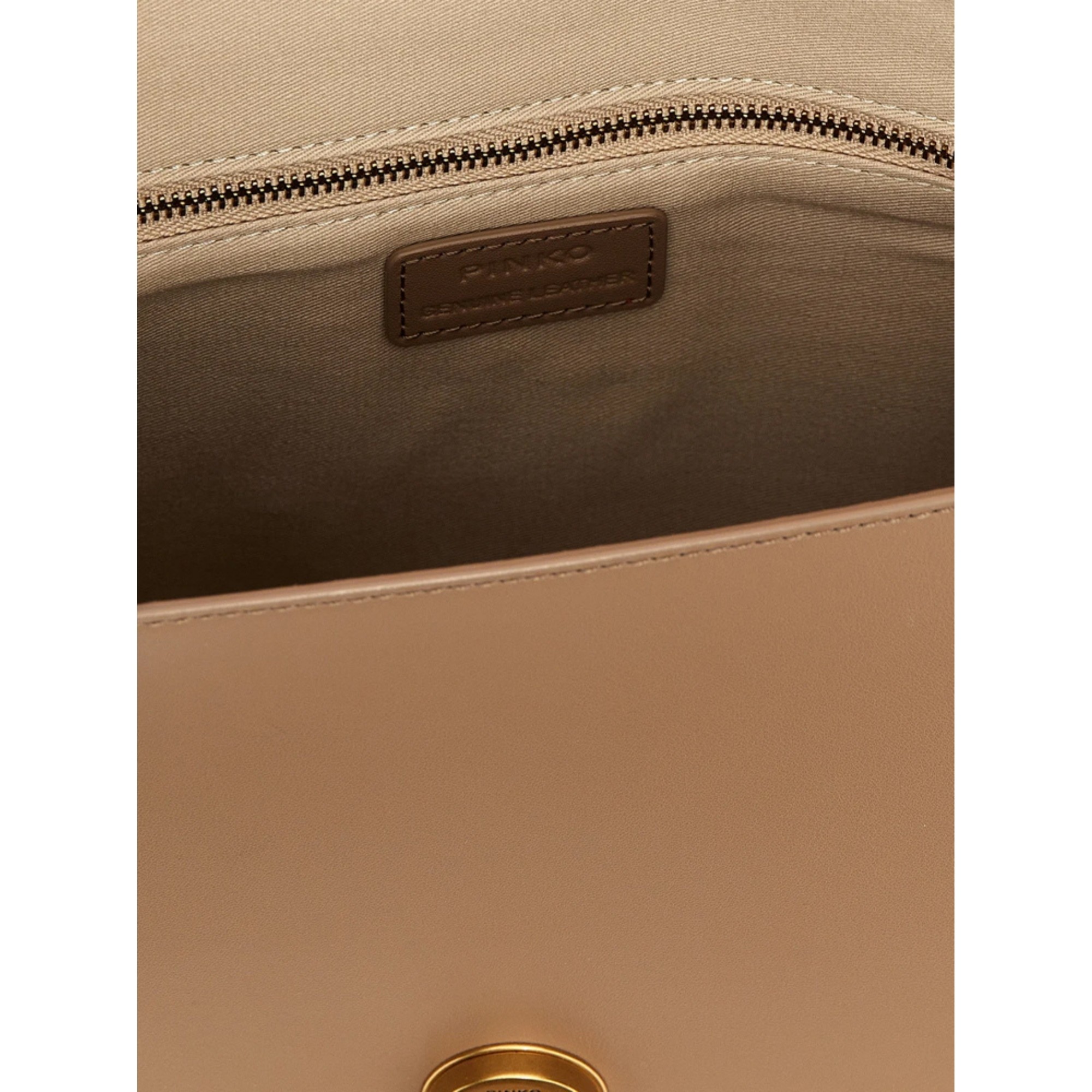 PINKO Pirkinių krepšys moterims, Smėlio, Love one top handle bag 4