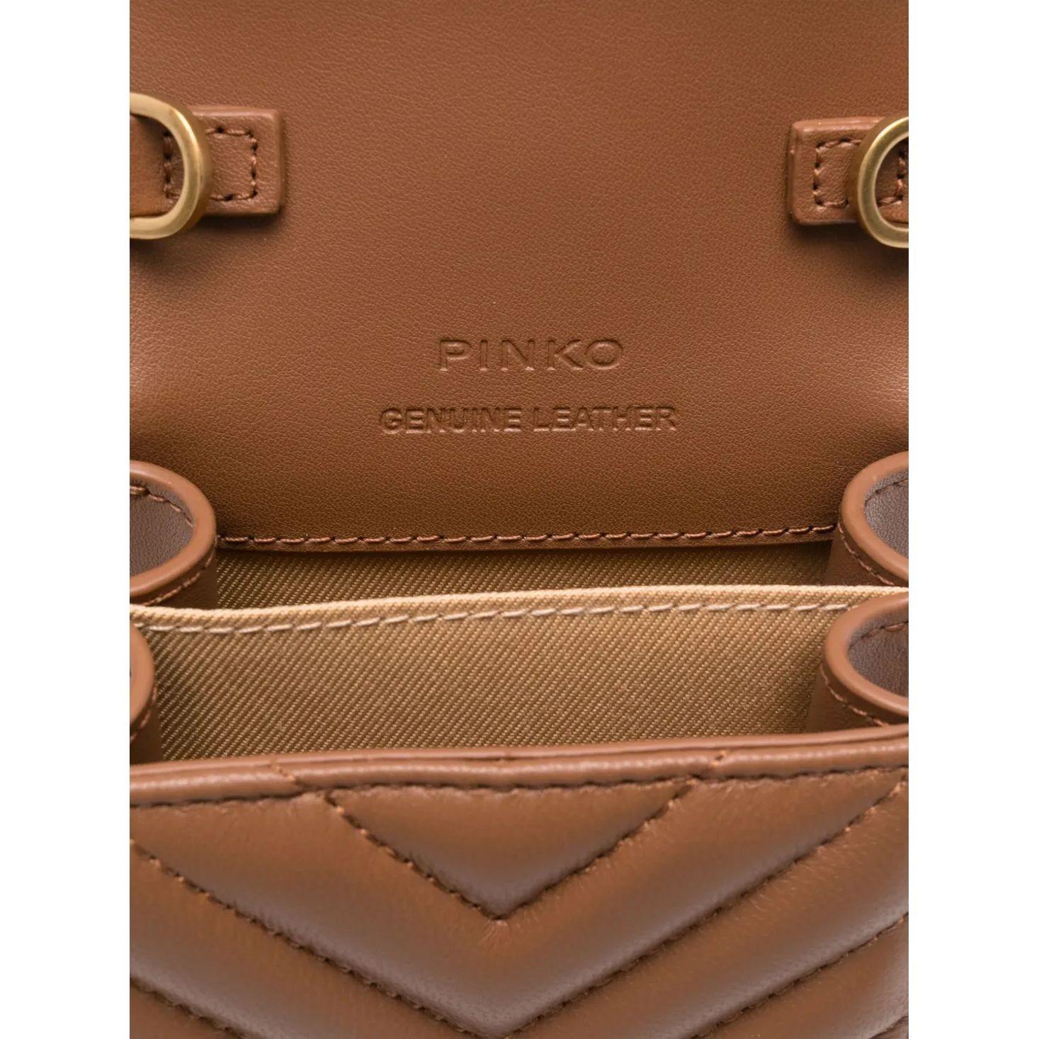 PINKO Rankinė per petį moterims, Ruda, Love one smart crossbody bag 4