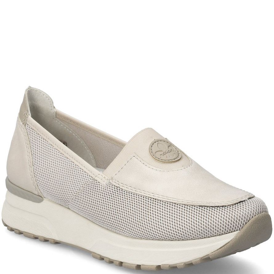 RIEKER Laisvalaikio bateliai moterims, Smėlio, LEISURE 1