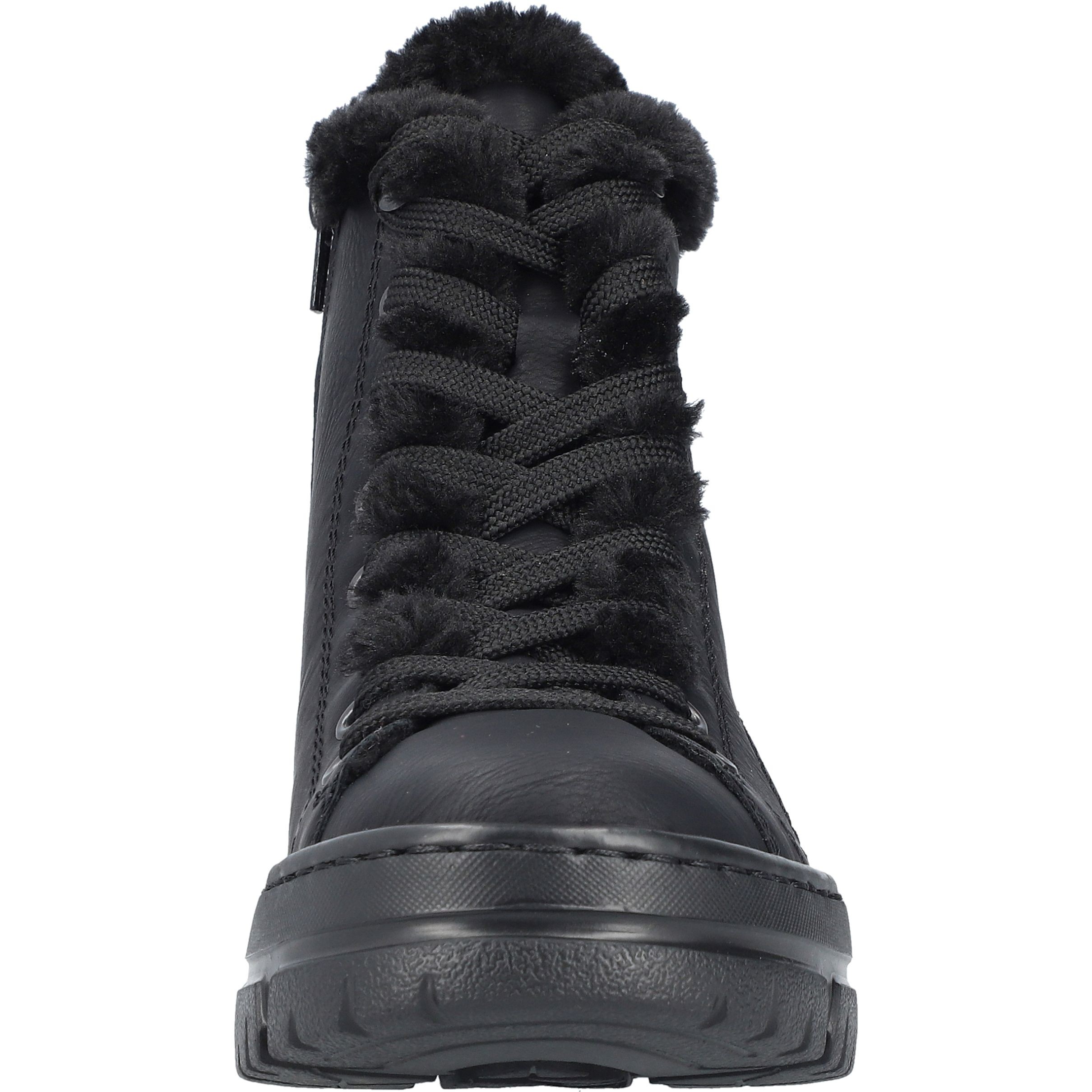 RIEKER Aulinukai moterims, Juoda, Ladies mid height boots 9