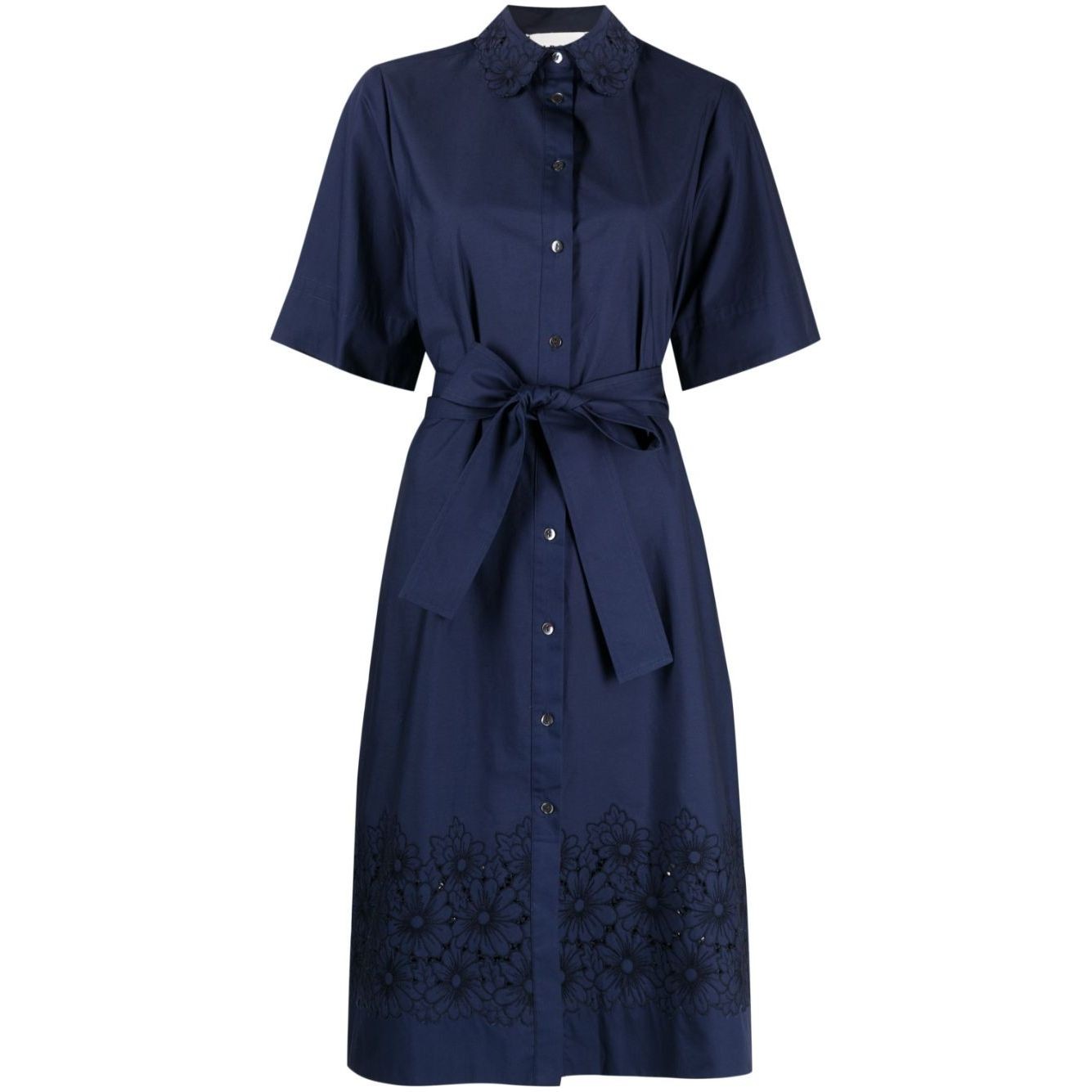 PAROSH Midi suknelė moterims, Mėlyna, Shirted dress 1