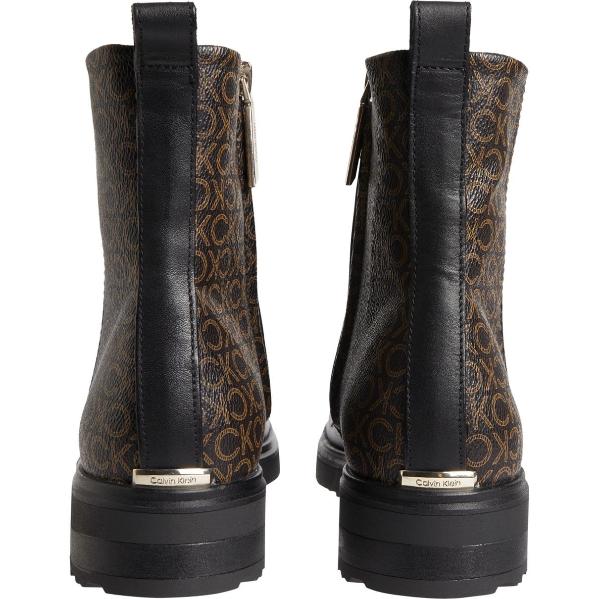 CALVIN KLEIN Aulinukai moterims, Juoda, CLEAT ANKLE BOOT-MONO MIX 3