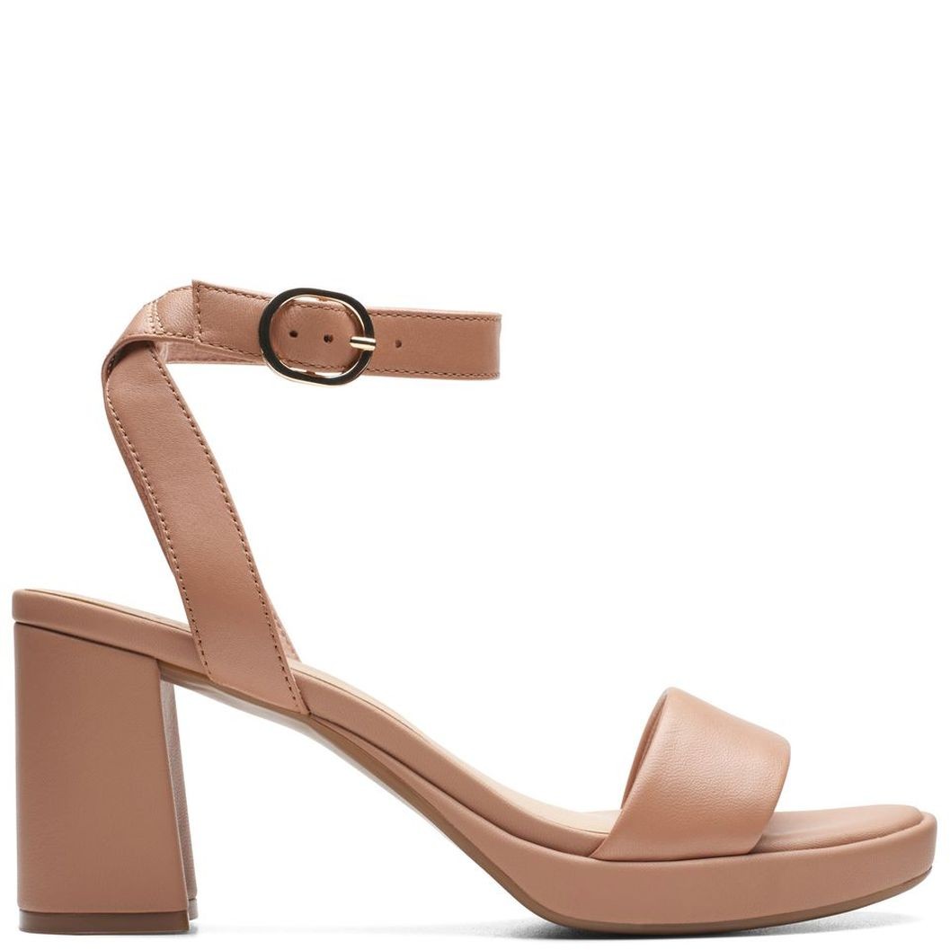 CLARKS Basutės moterims, Smėlio, AmbyrLyn Bay sandals