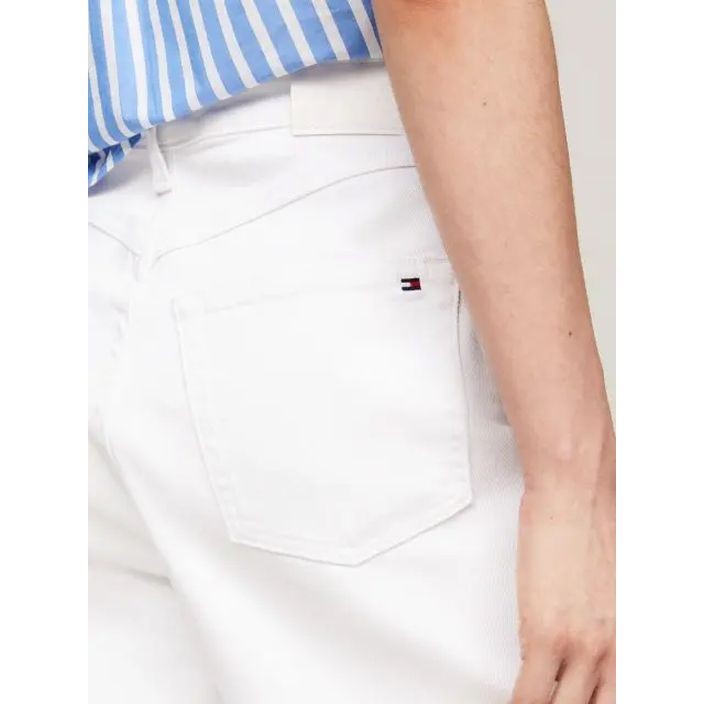 TOMMY HILFIGER Šortai moterims, Balta, Dnm straight short hw white 3