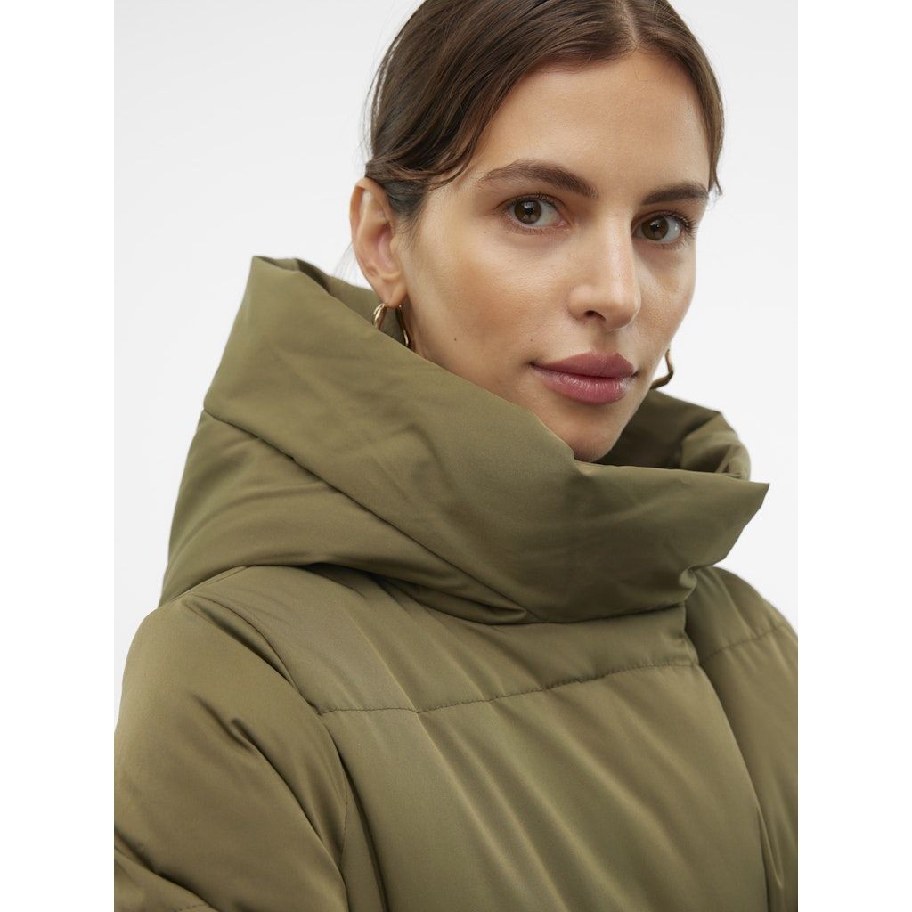 VERO MODA Pūkinis paltas moterims, Chaki, Stella coat 5
