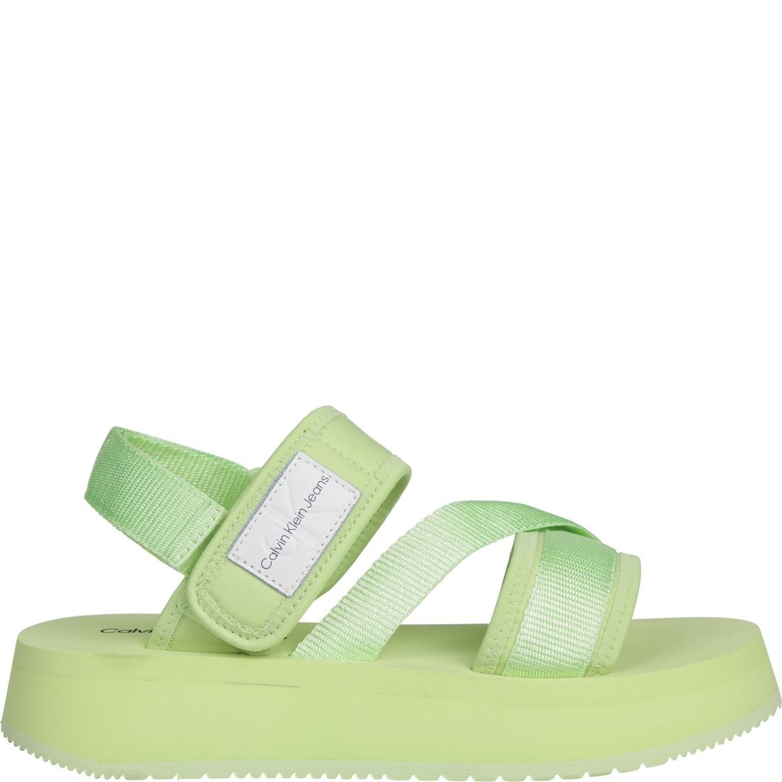 CALVIN KLEIN JEANS Basutės moterims, Žalia, Prefresato sandal badge, CALVIN KLEIN JEANS 2