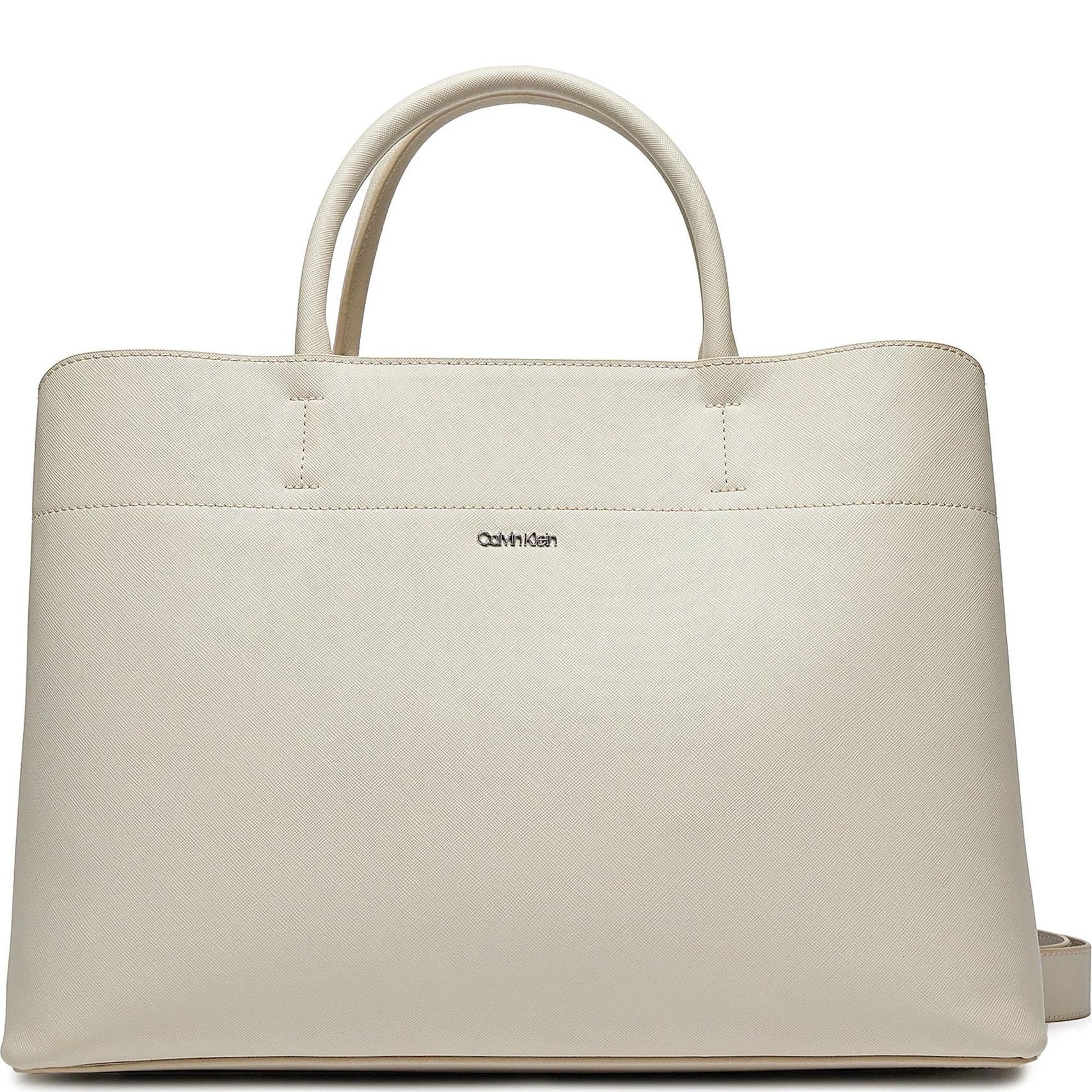 CALVIN KLEIN Pirkinių krepšys moterims, Smėlio, Business large tote 1
