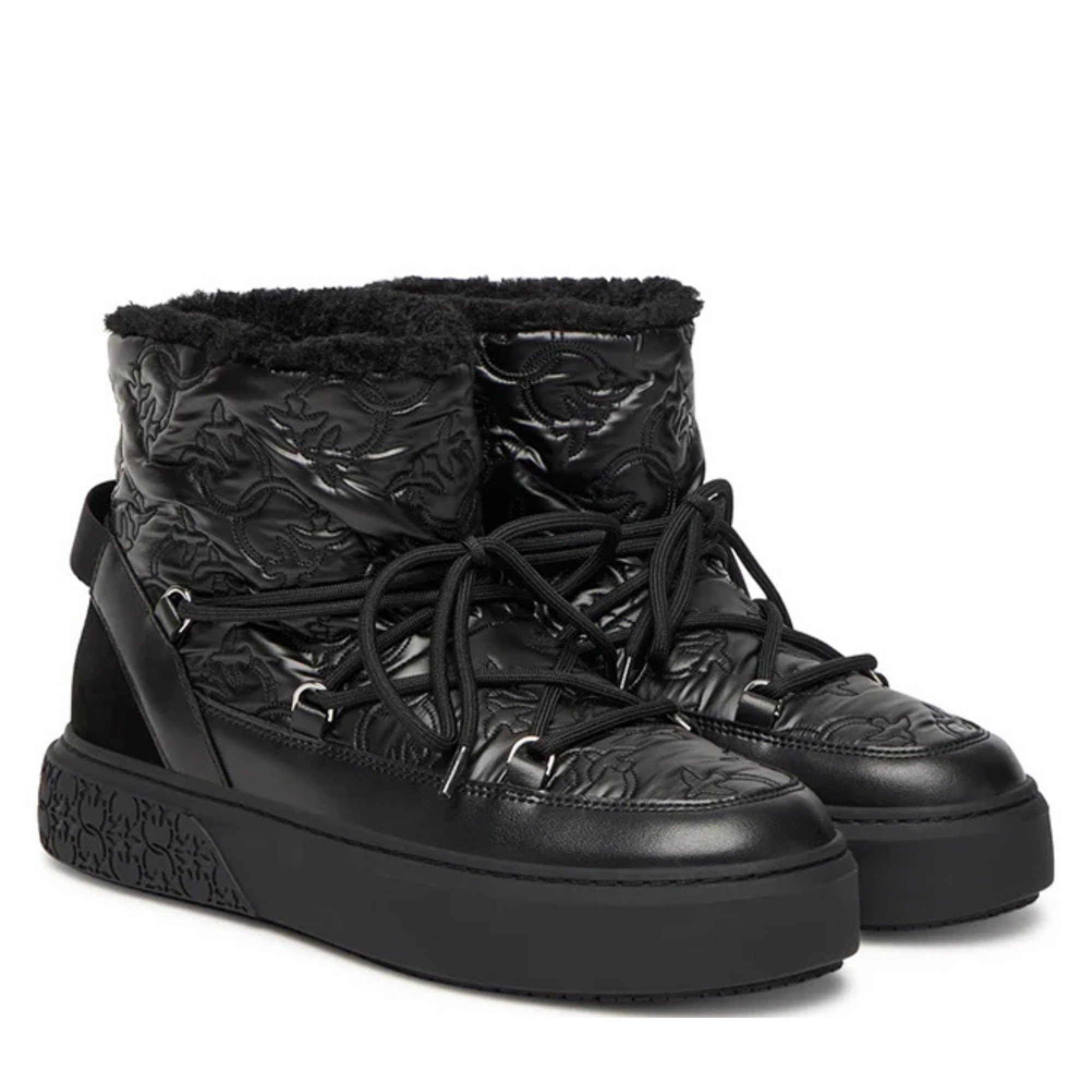 PINKO Aulinukai moterims, Juoda, Yoko 19 - mid sneaker monogram 2