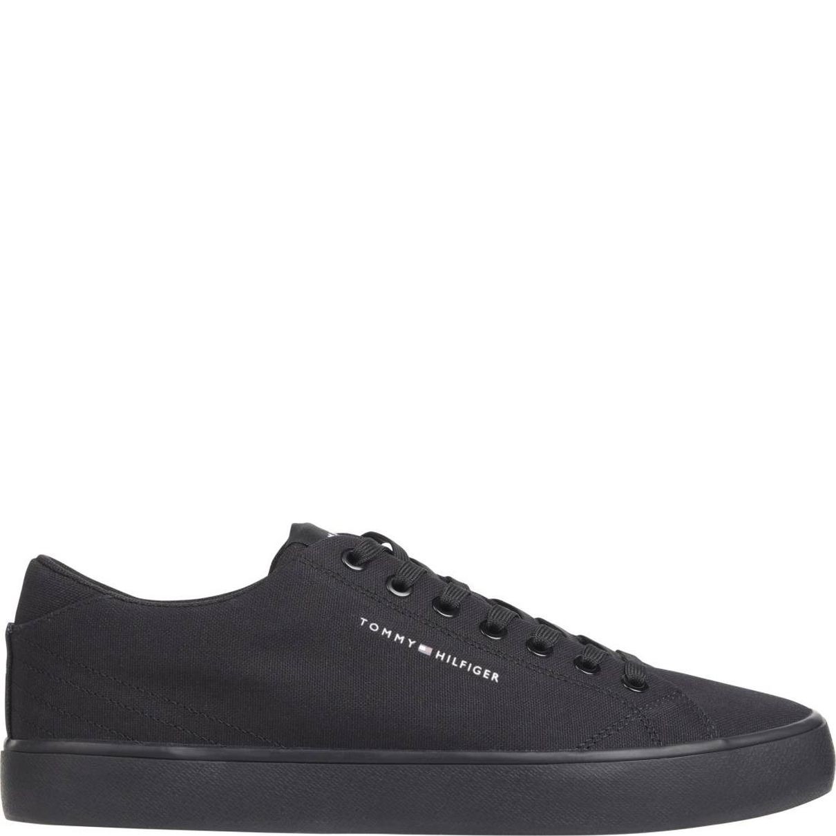 TOMMY HILFIGER Sportbačiai vyrams, Juoda, Vulc low canvas sneakers 2